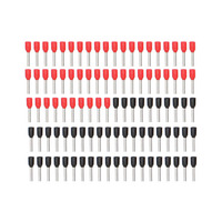100-Piece Red and Black 16/18GA Ferrules - Refill Pack