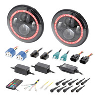 7” LED Headlights with RGB Halo - Fits Select Jeep Wrangler