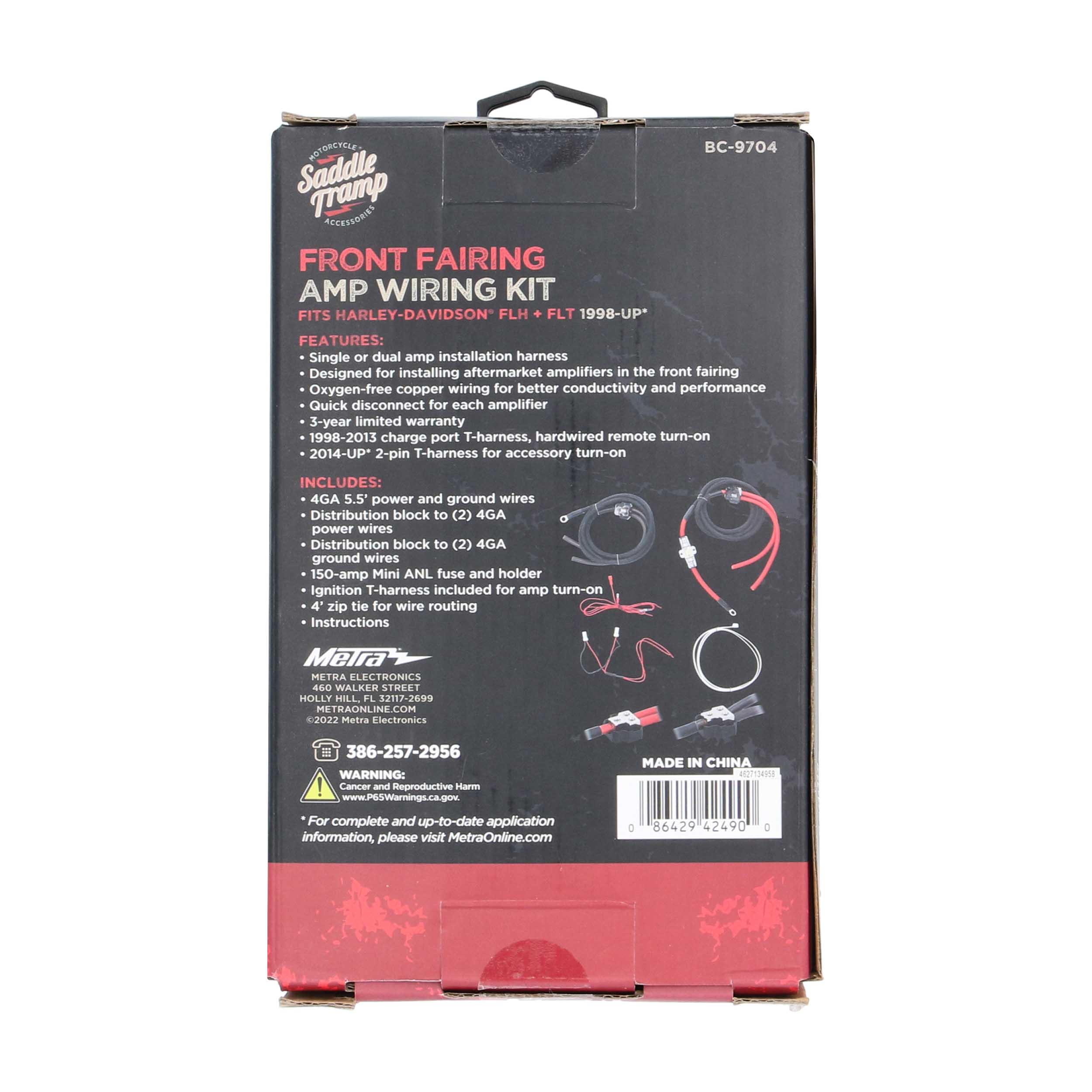 Front Fairing Dual Amp Wiring Kit - Fits Harley-Davidson® FL