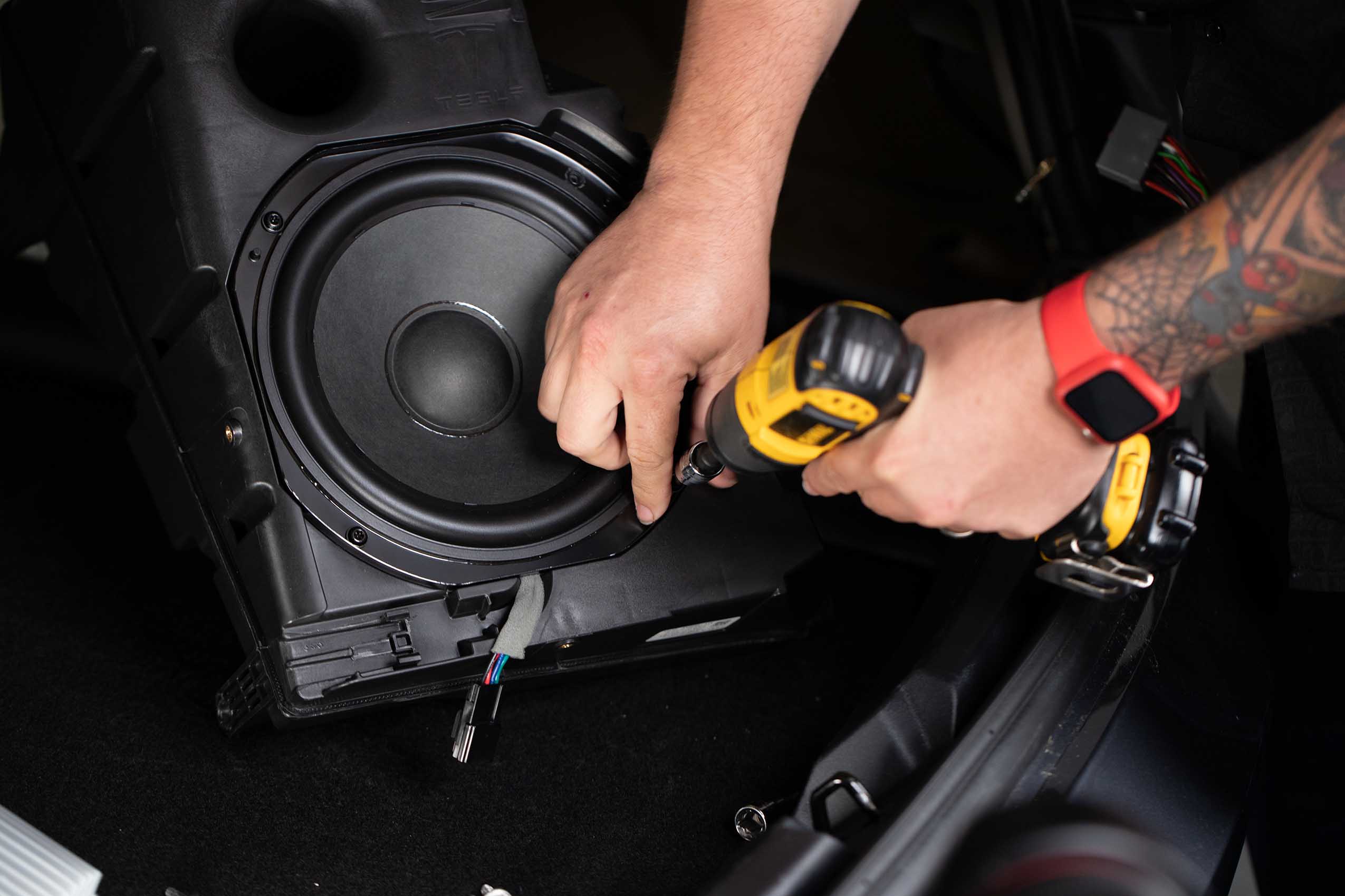 Subwoofer Enclosure Adapter Plate Tesla Model 3 - Model Y