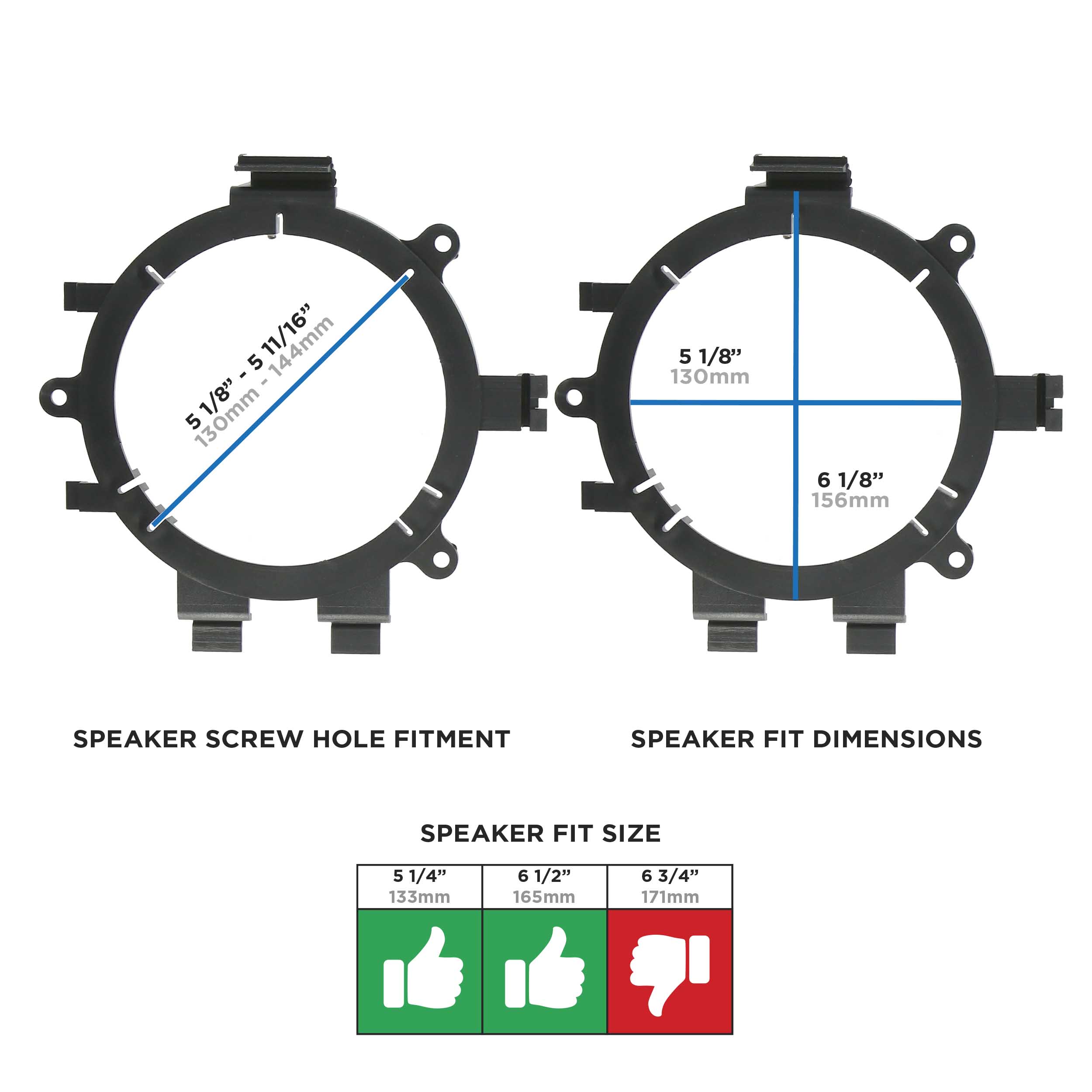 Speaker Adapters - Fits GM Full Size Trucks / SUVs 1995-2014