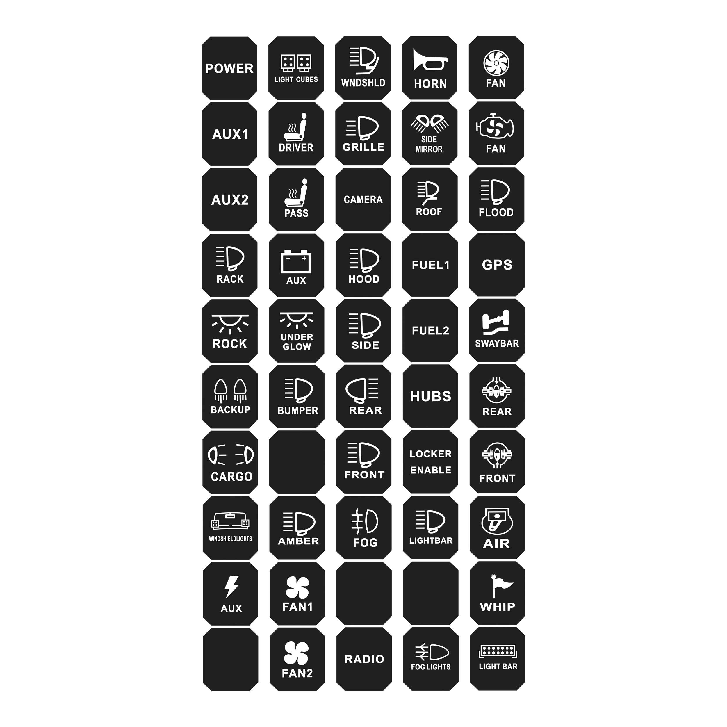 A-Pillar 8-Gang Switch Panel System
