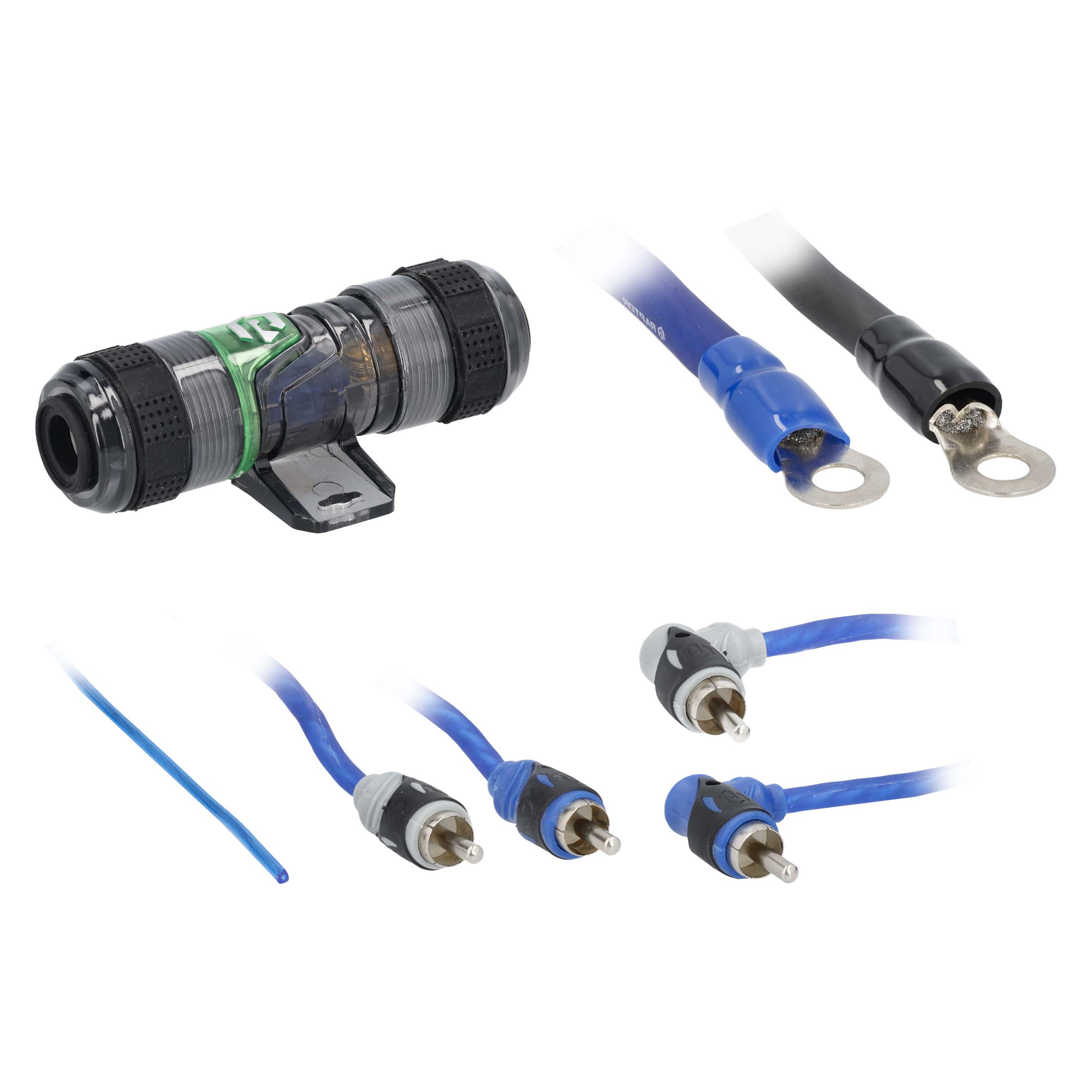 RAPTOR CCA 950W 4 AWG Amp Kit with RCA Cable - Mid Series