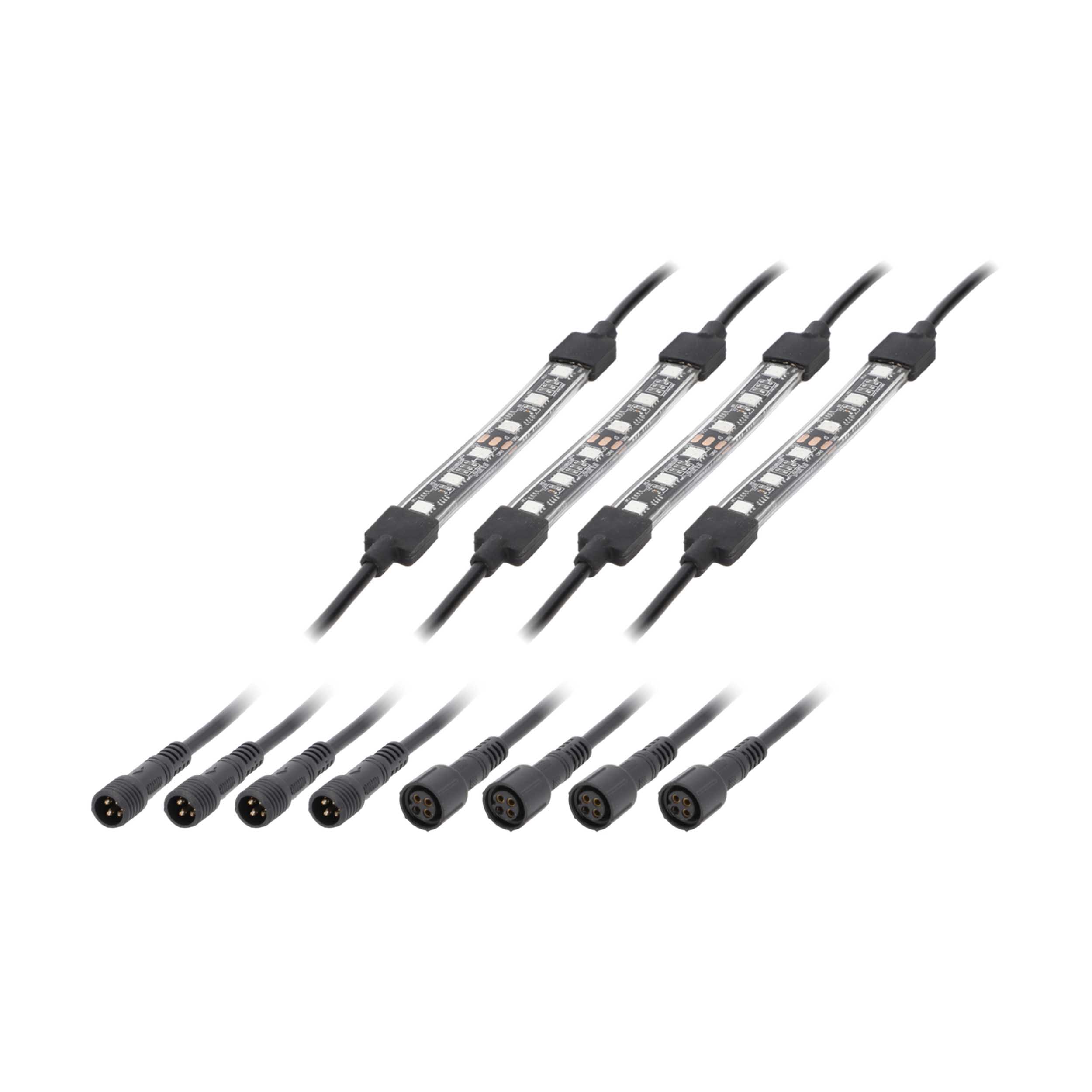 4-Piece Chasing LED Motorcycle Strip Light Expansion Pack