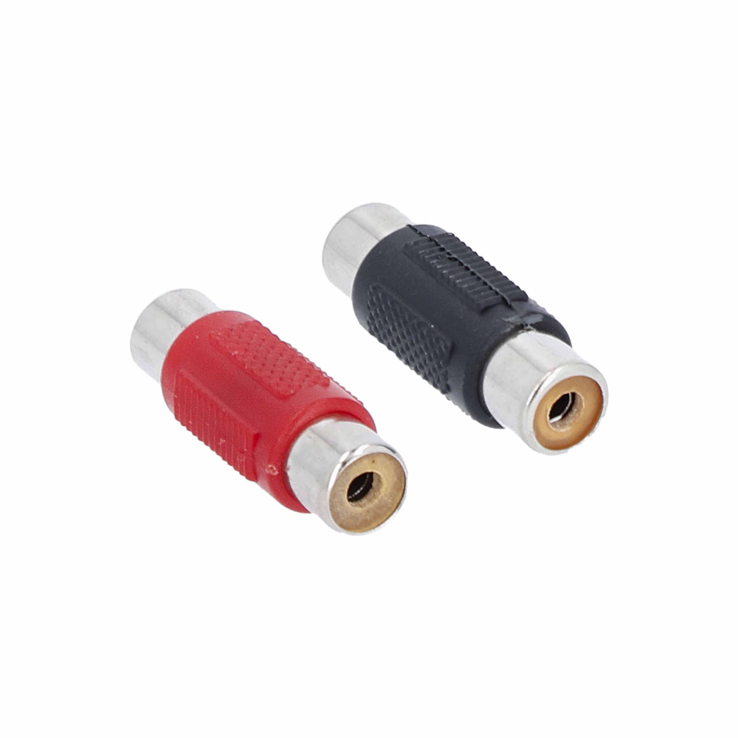 Female to female nickel plated RCA barrel adapter - 2 pack