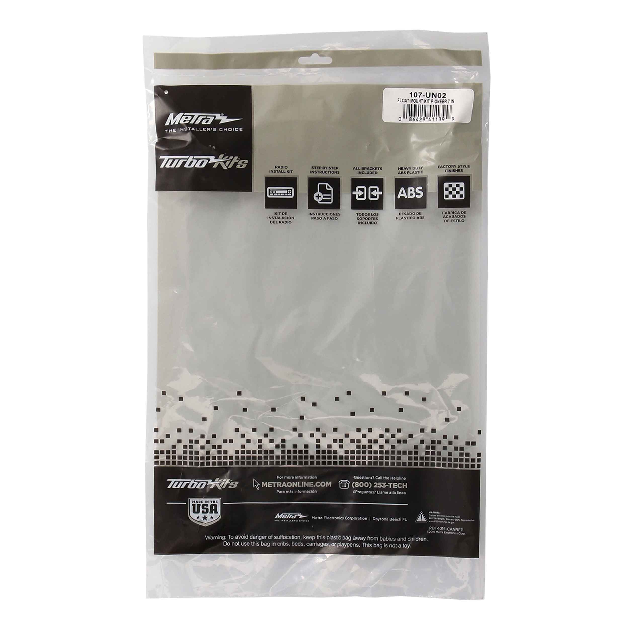 Universal Floating Mount Kit - Fits Pioneer 6.8" Modular Radios