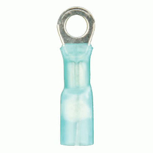 Heat Shrink Blue Ring Terminal 16-14 Gauge 5/16 inch