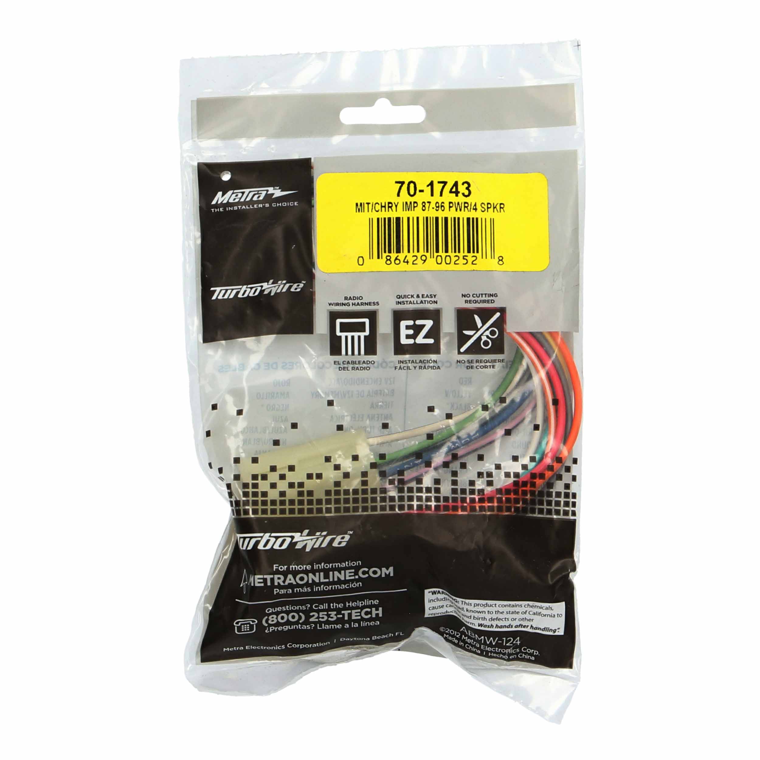 Radio Replacement Harness - Fits Dodge / Eagle / Mitsubishi / Plymouth 1987-1996