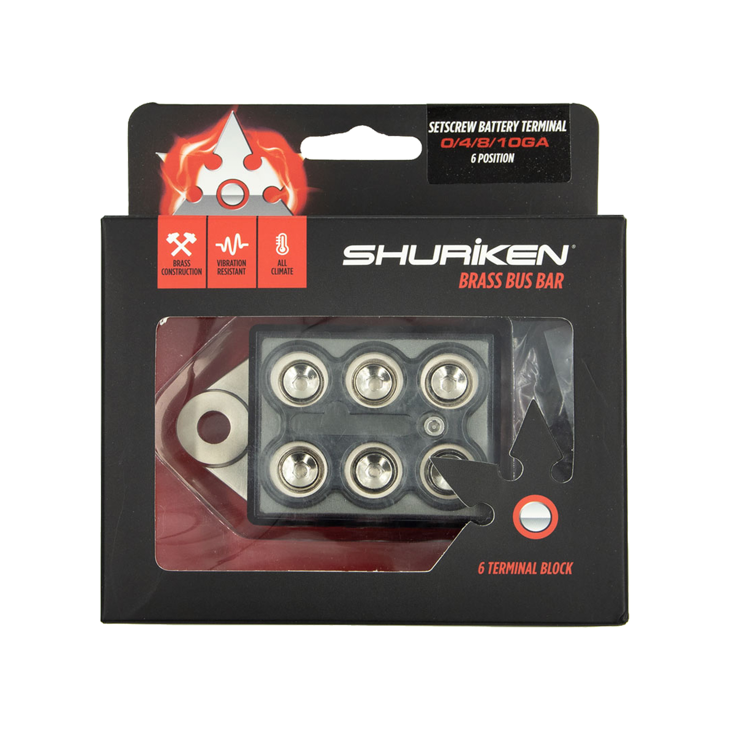 Shuriken Brass Bus Bar Block - Gate Lock Technology