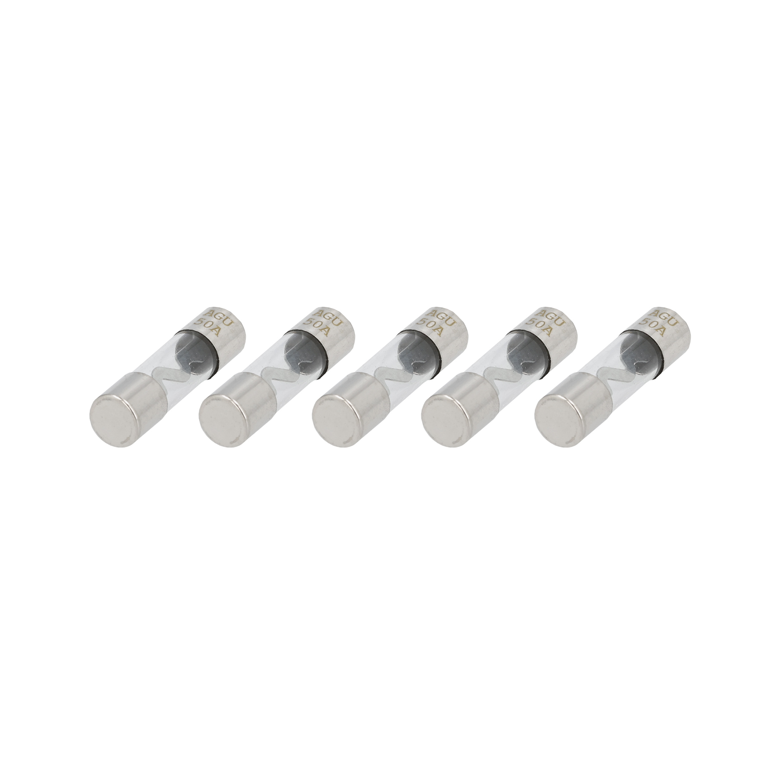 50 AMP AGU Fuses Nickel Plated - MID SERIES - 5 PK