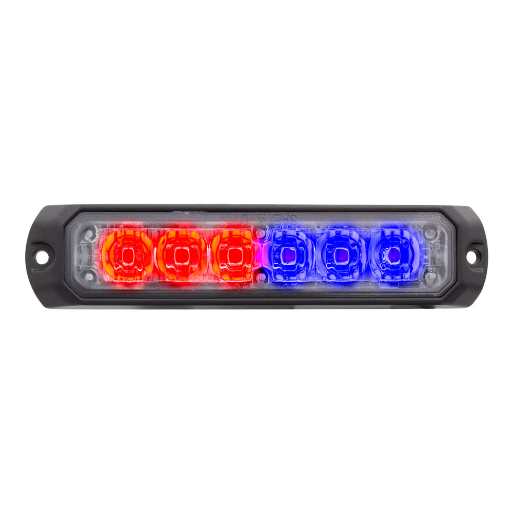 Bi-Color Blue/Red Marker Lights - 4.9 Inch, 6 LED
