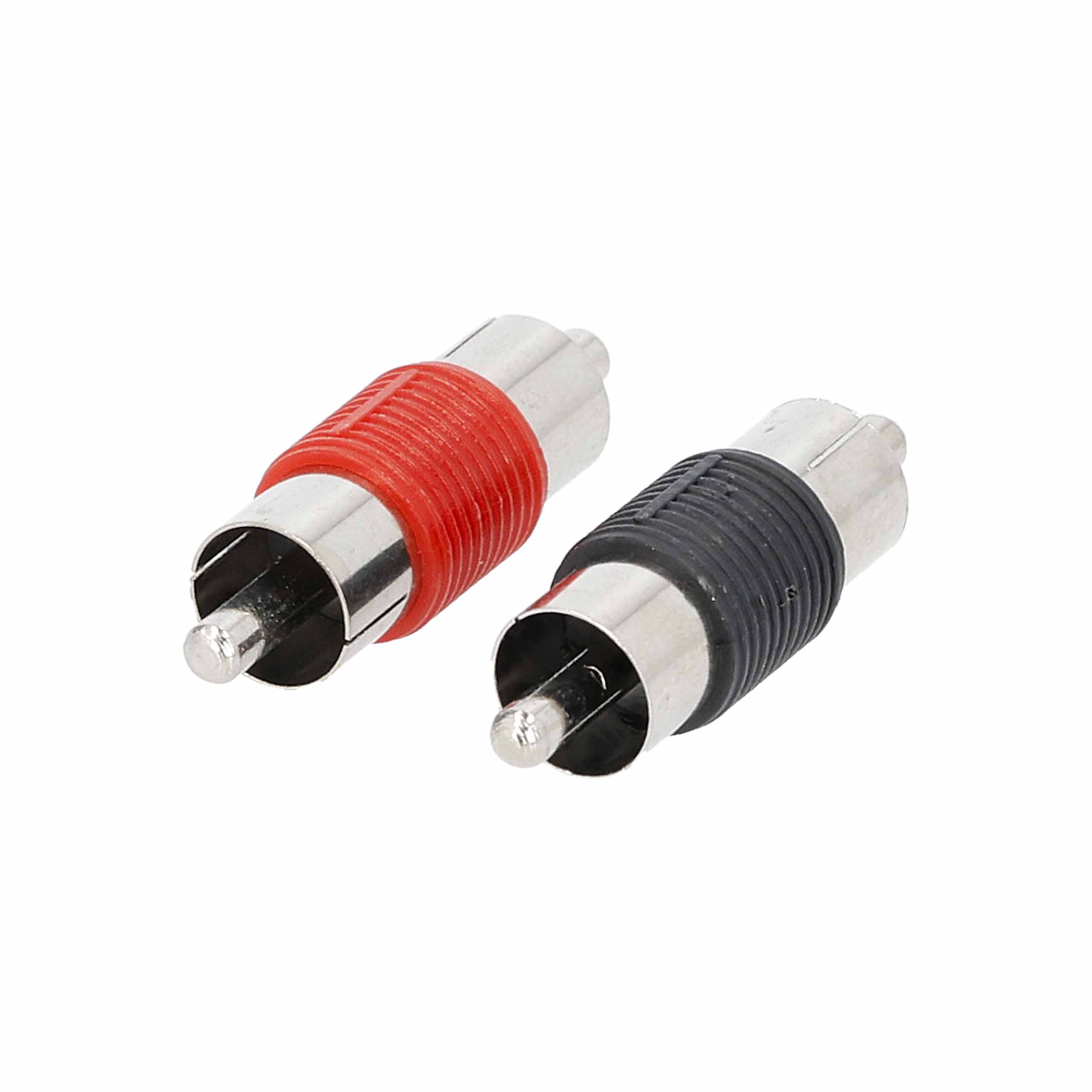 Male to male nickel plated RCA barrel adapter - 2 pack