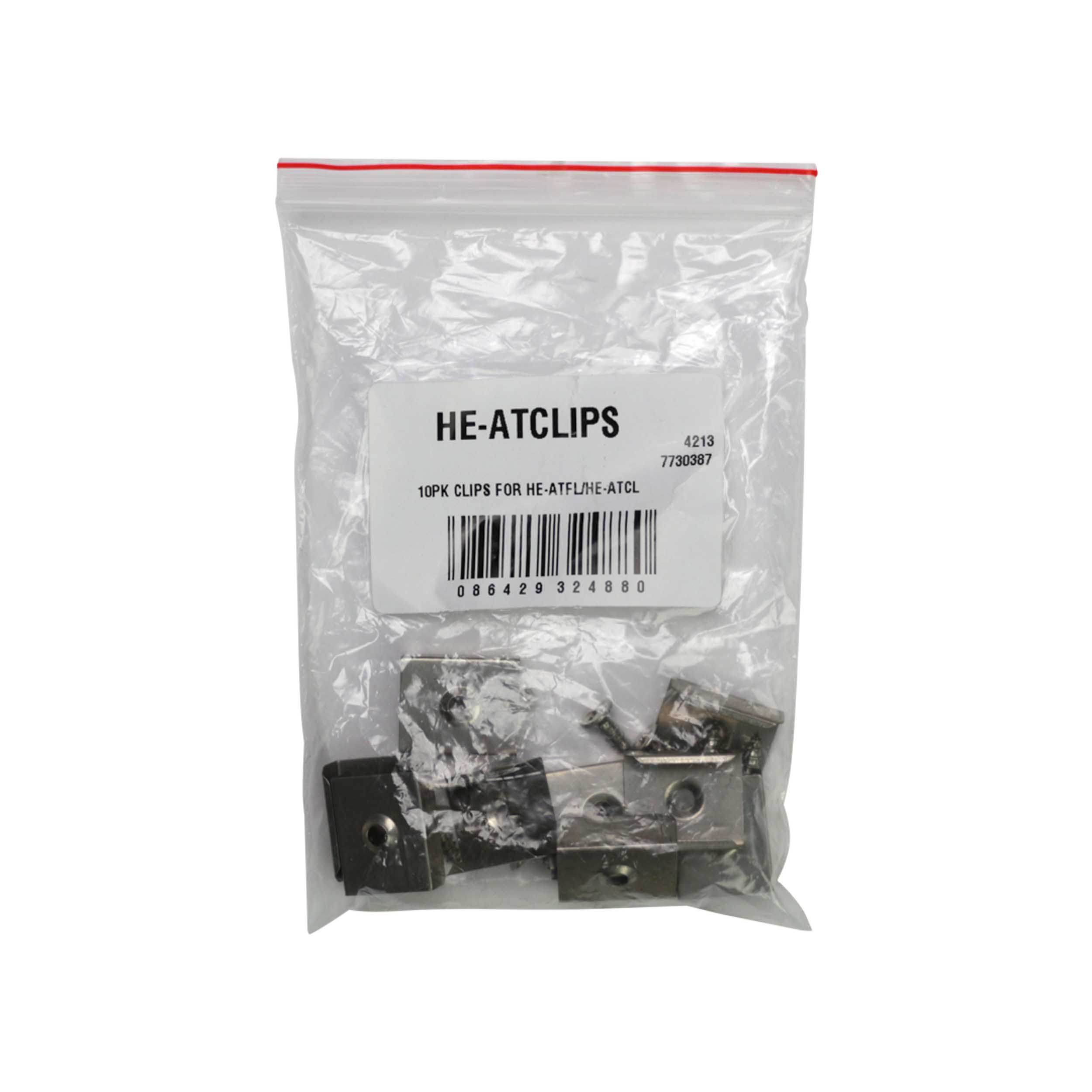 Clips for Surface Mount Tracks HE-ATFL/HE-ATCL - 10-Pack