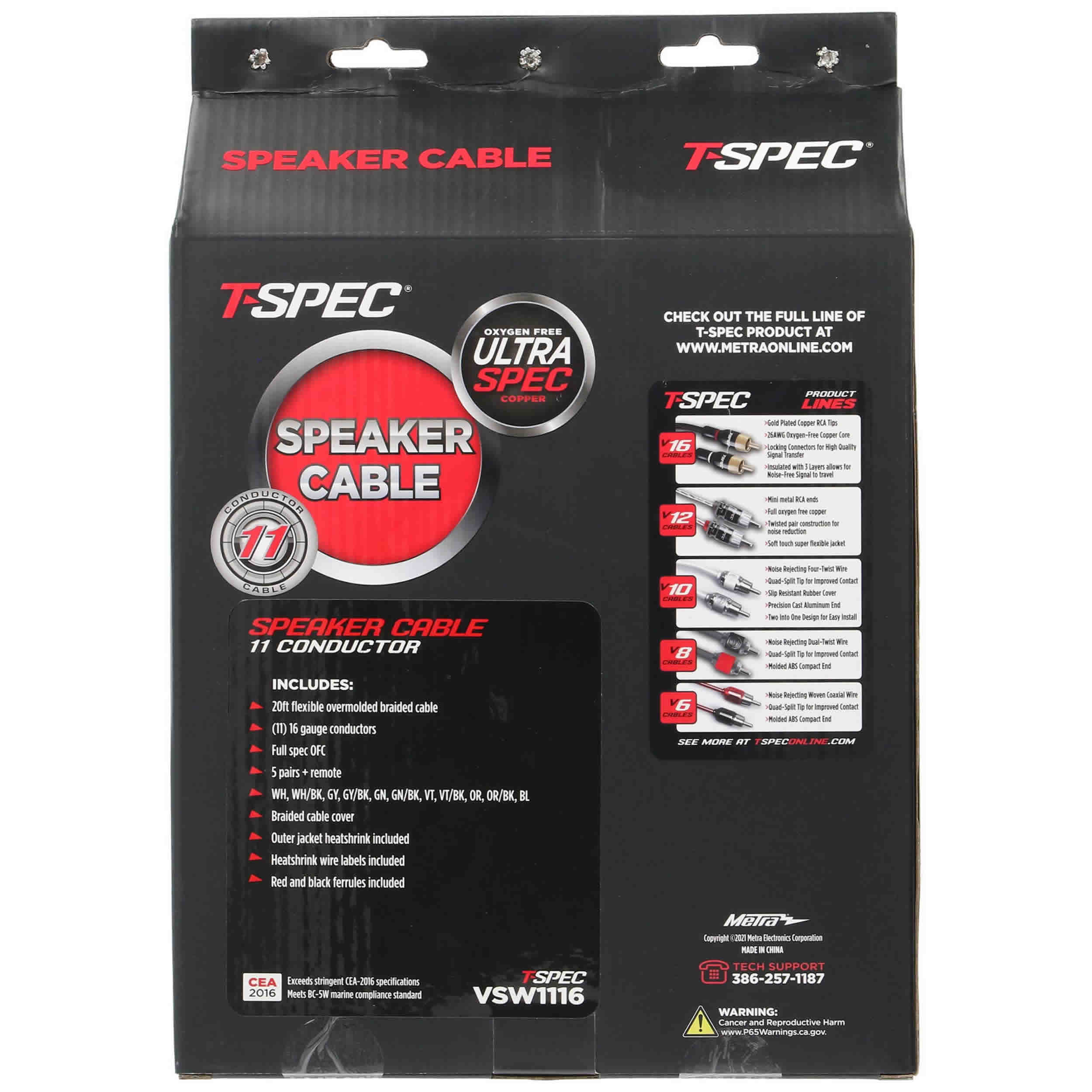 Speaker Cable 16 Gauge 11 Conductor