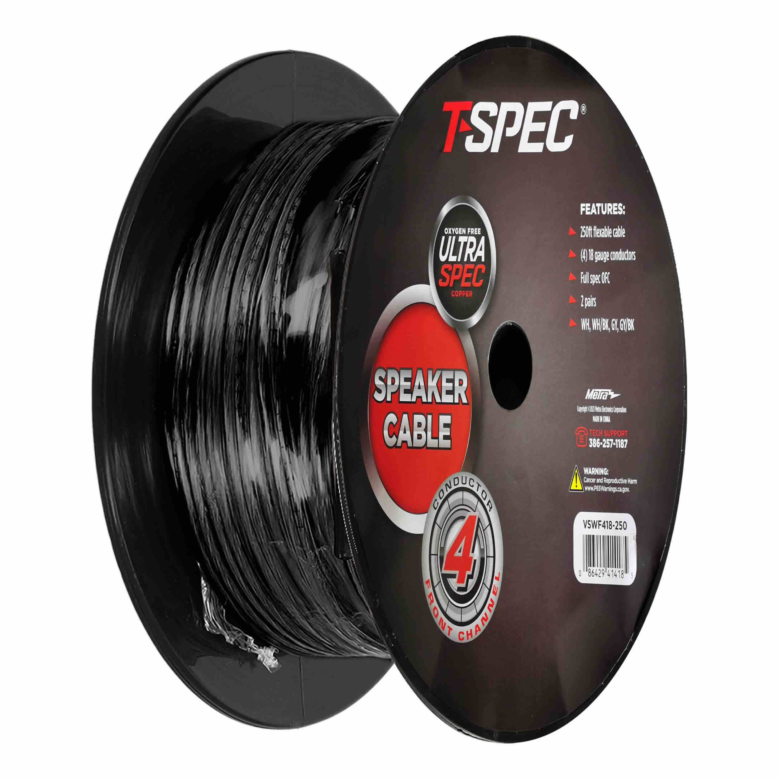 Front Channel Speaker Cable 18 Gauge 4 Conductor