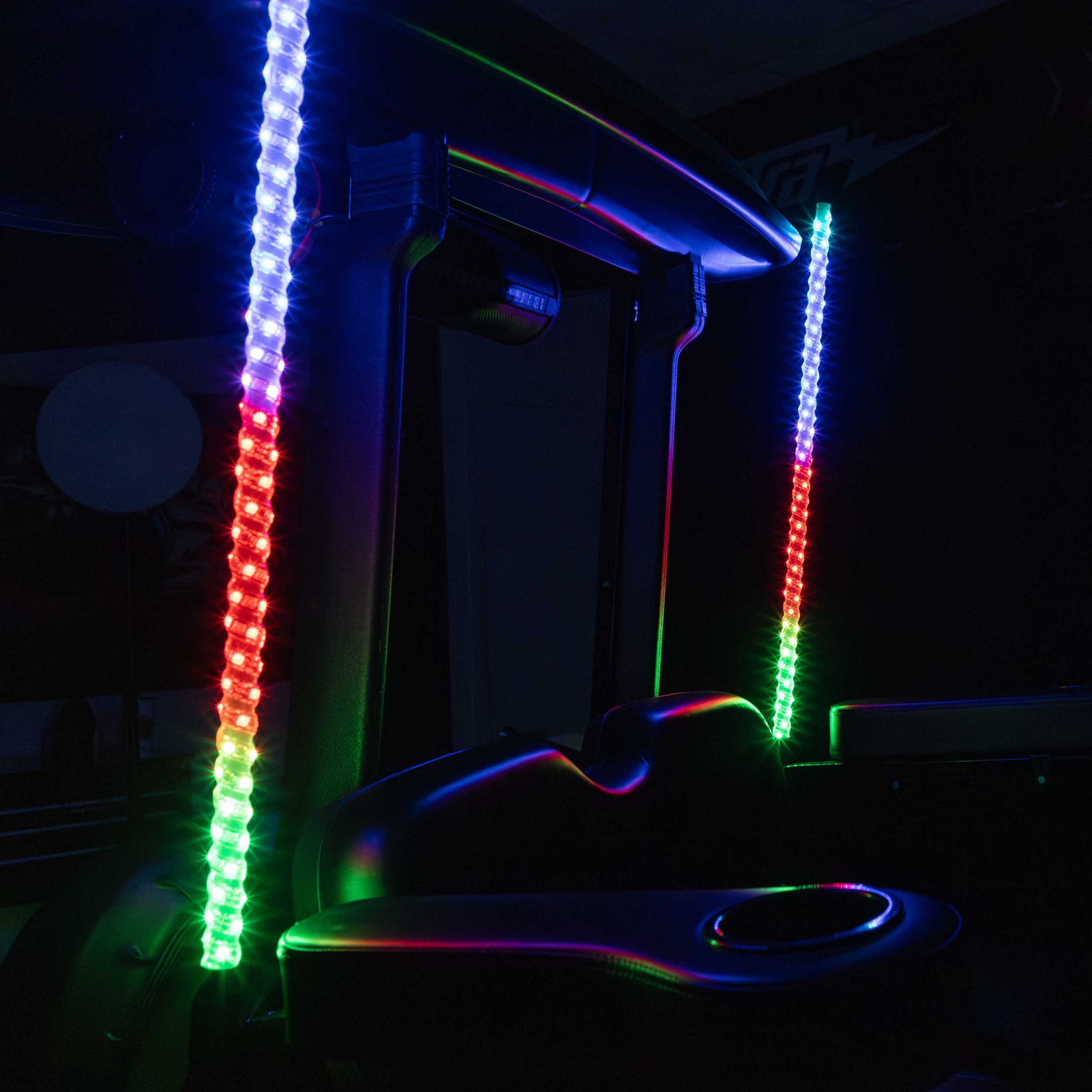 3' Chasing RGB Whip Light w/Controller