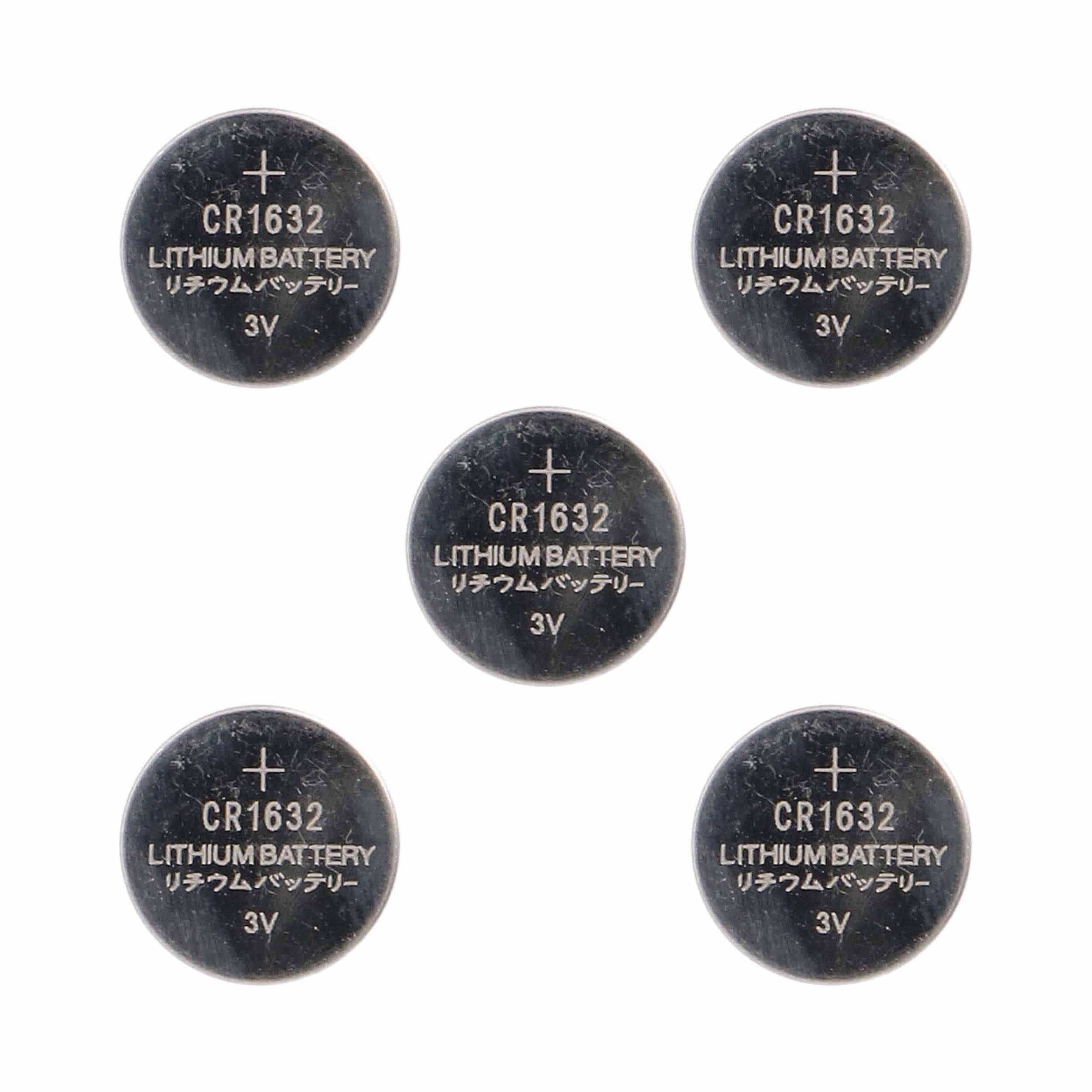 CR1632 Lithium 3-Volt Batteries - 5-Pack