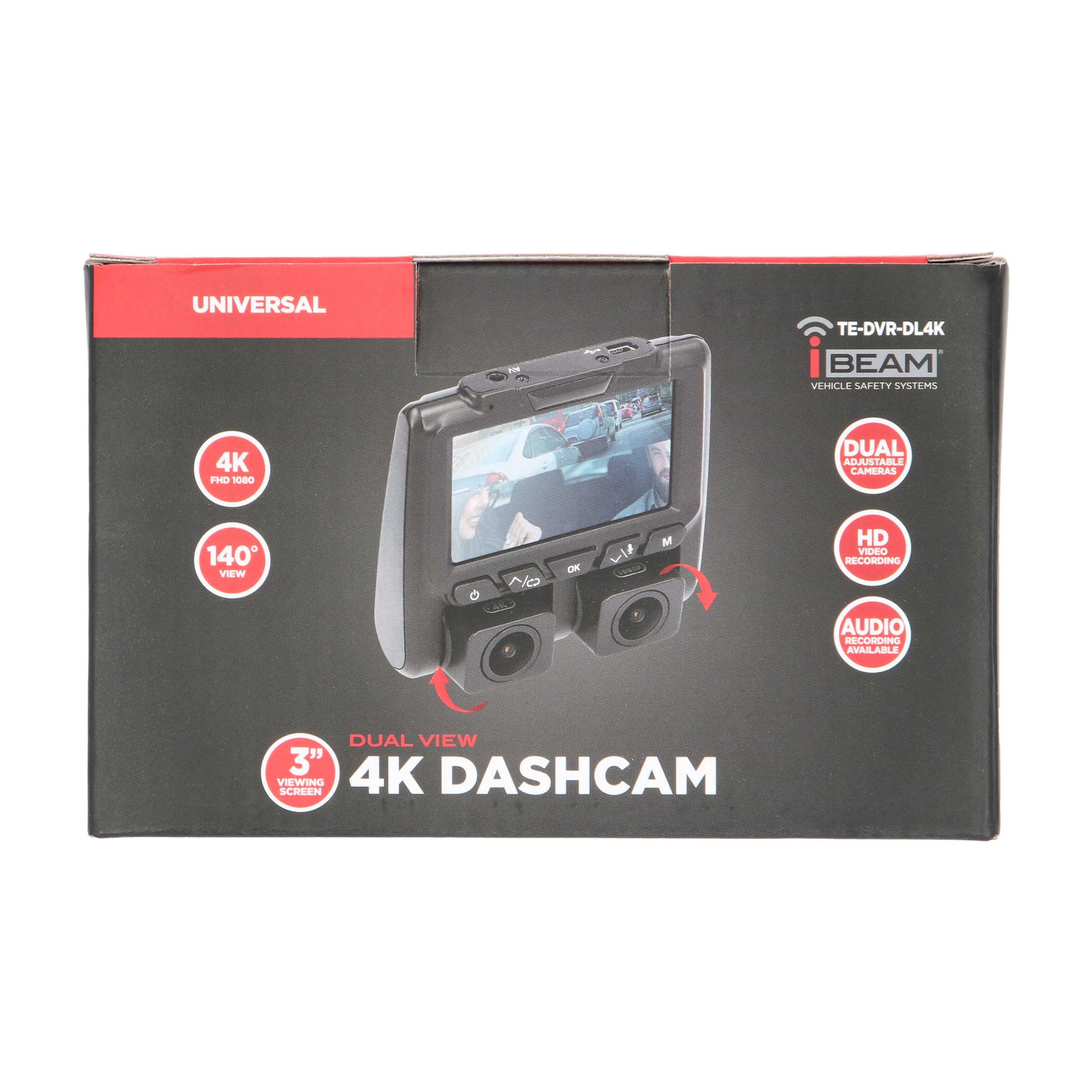 4K Dual-View Dash Camera With DVR