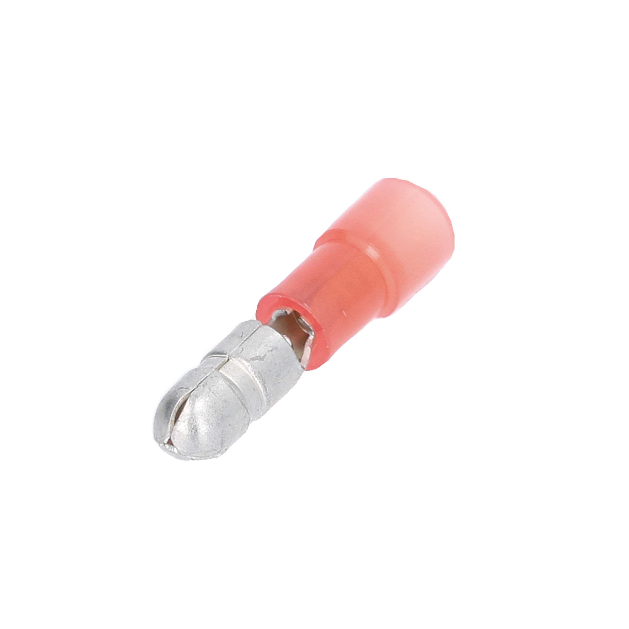 Red Nylon Male Bullet Connector 22-18 Gauge .180