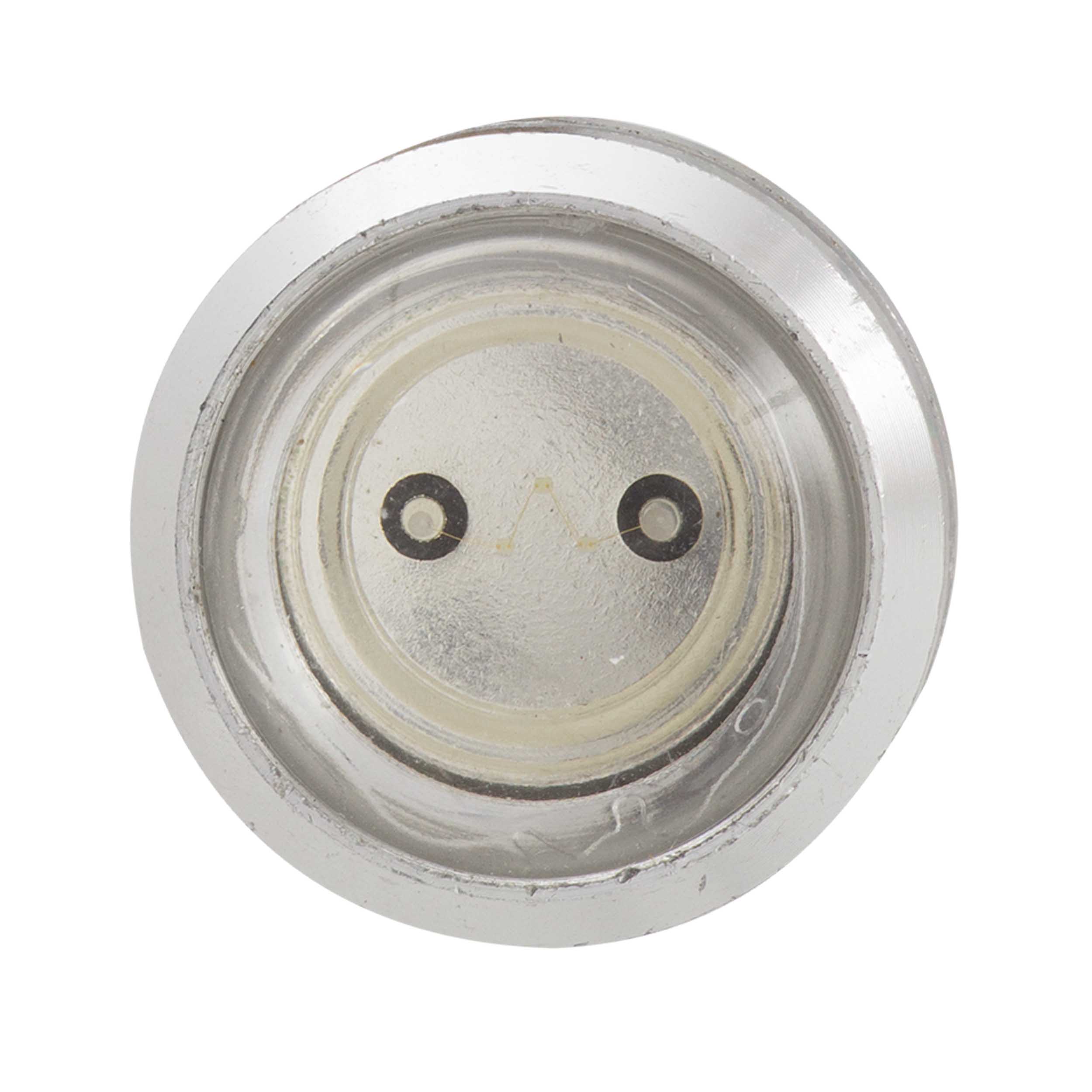 Amber Accent Light with Siver Frame - .75 Inch, 3 Watt