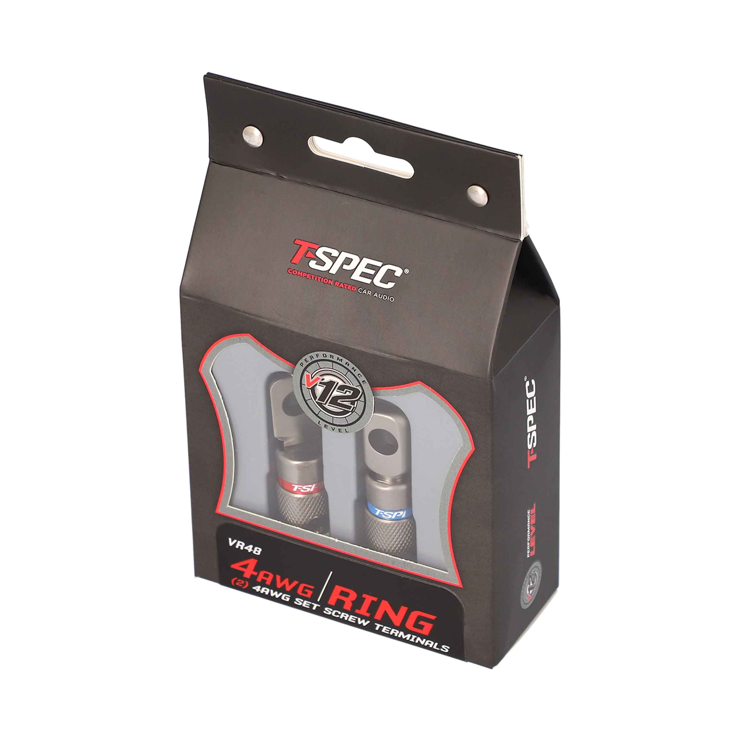 V12 Heavy Duty Set Screw Ring Terminal | 4 AWG | 2 Pack