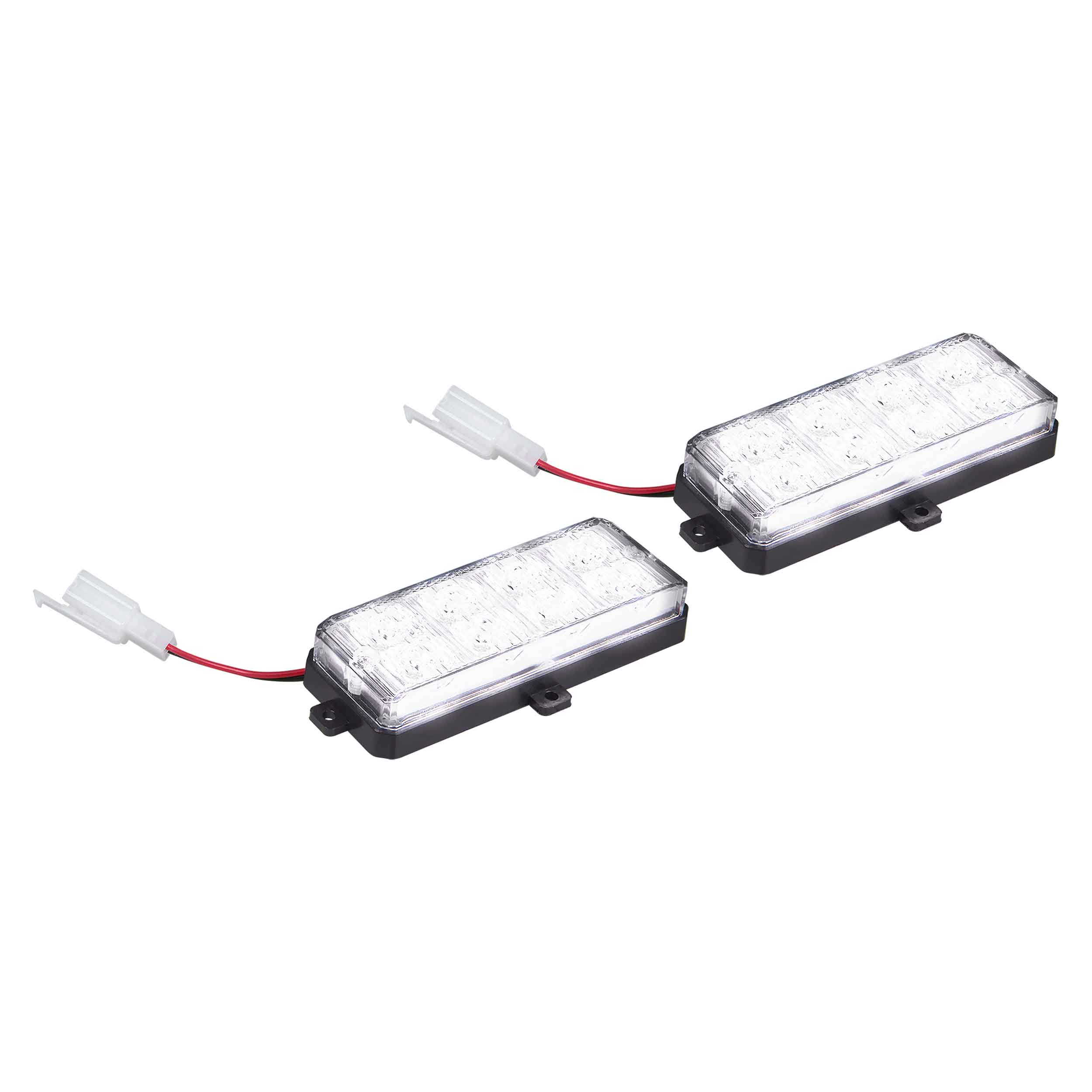 White Grille Strobe Light Kit - 8 LED, 2-Pack