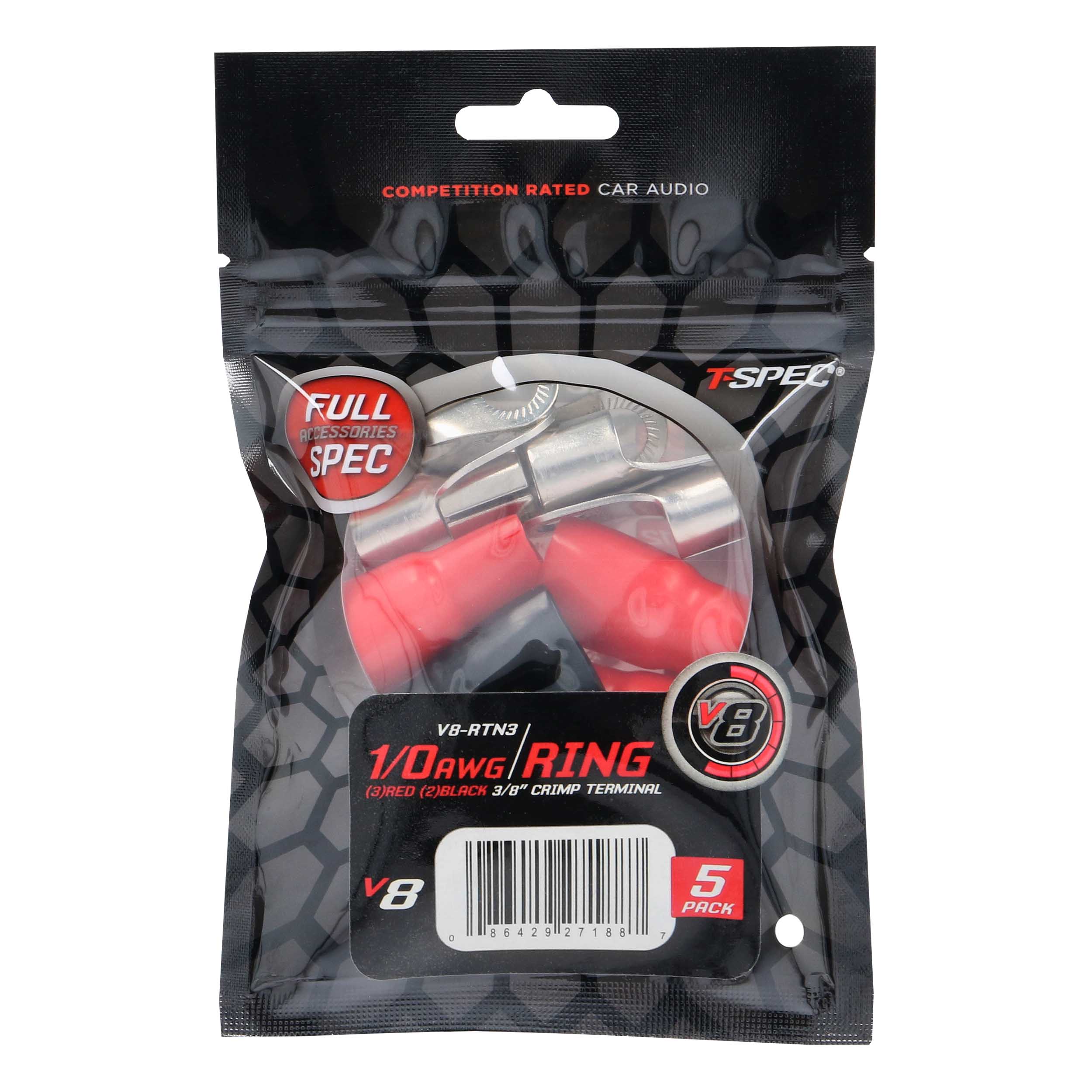 V8 Ring Terminal | 1/0 AWG | 3/8 in. | 5 Pack
