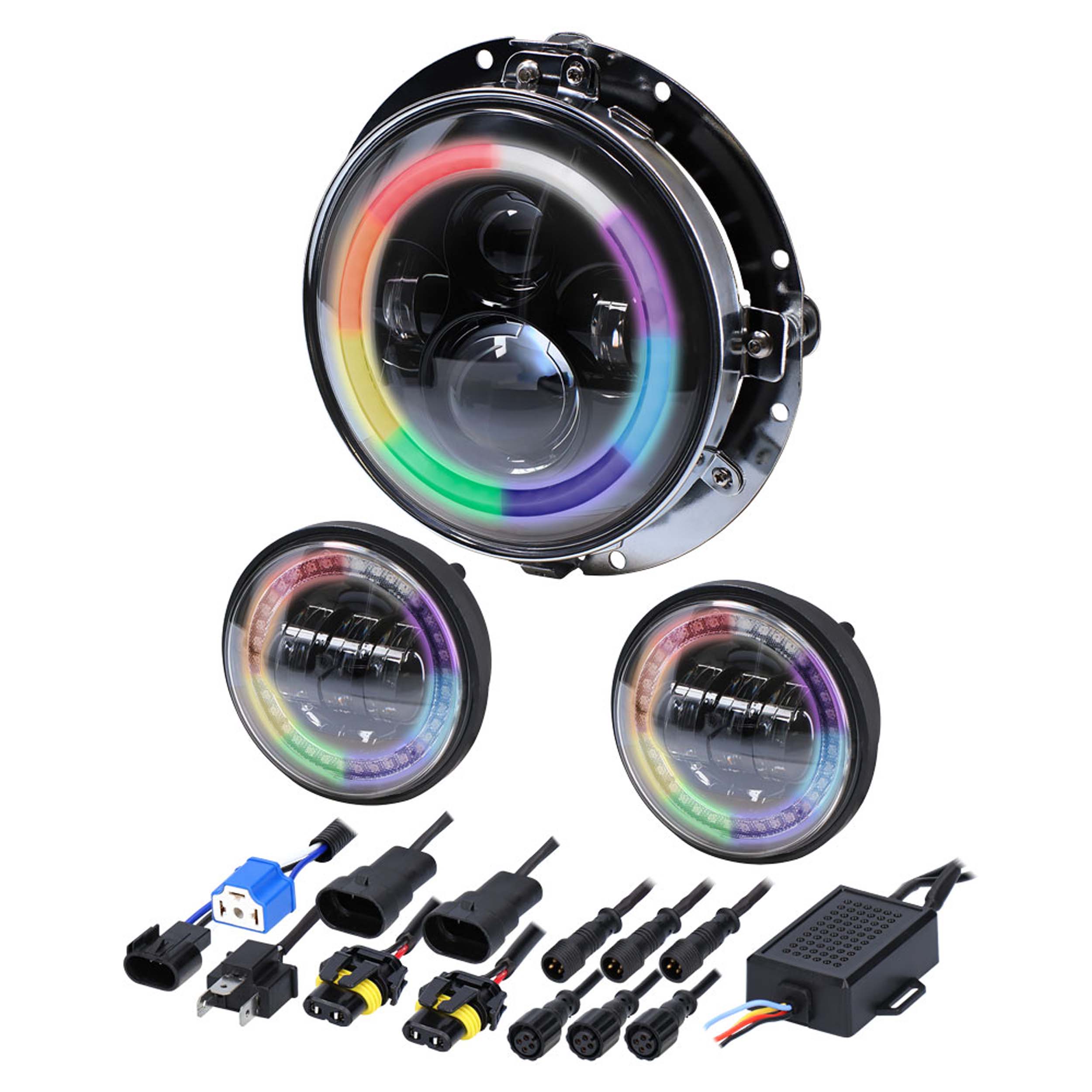 Round Motorcycle Headlight - 7 Inch/4.5 Inch