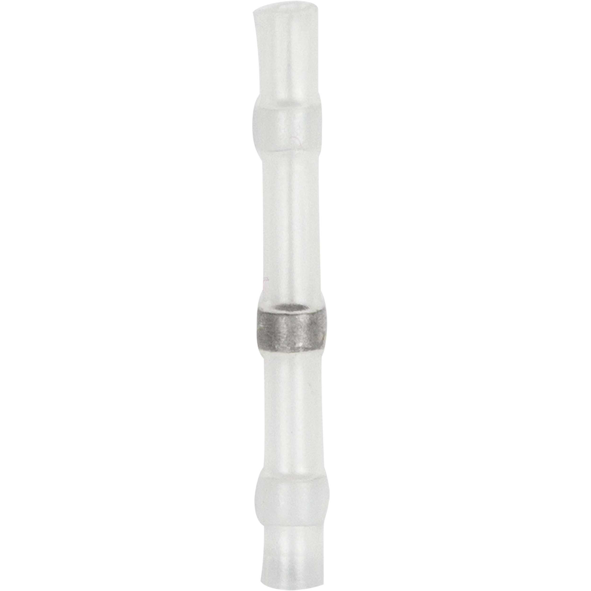 Heat Shrink White Butt Connector w/Solder 26/24 GA - 10pk