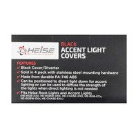Rock Light Black Cover - 4 Pack