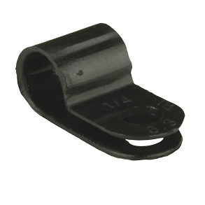 Black Cable Clamps 1/4 Inch - Package of 100