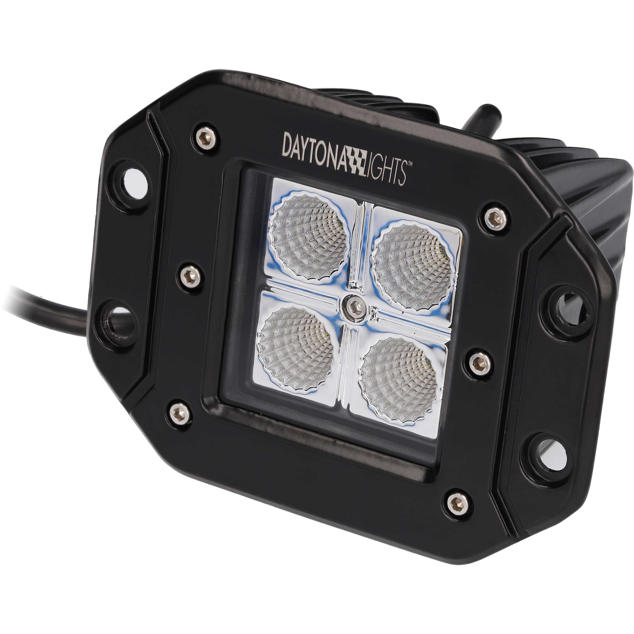 Daytona Lights Flush Mount 3.6" Cube Light - Flood (2Pk)