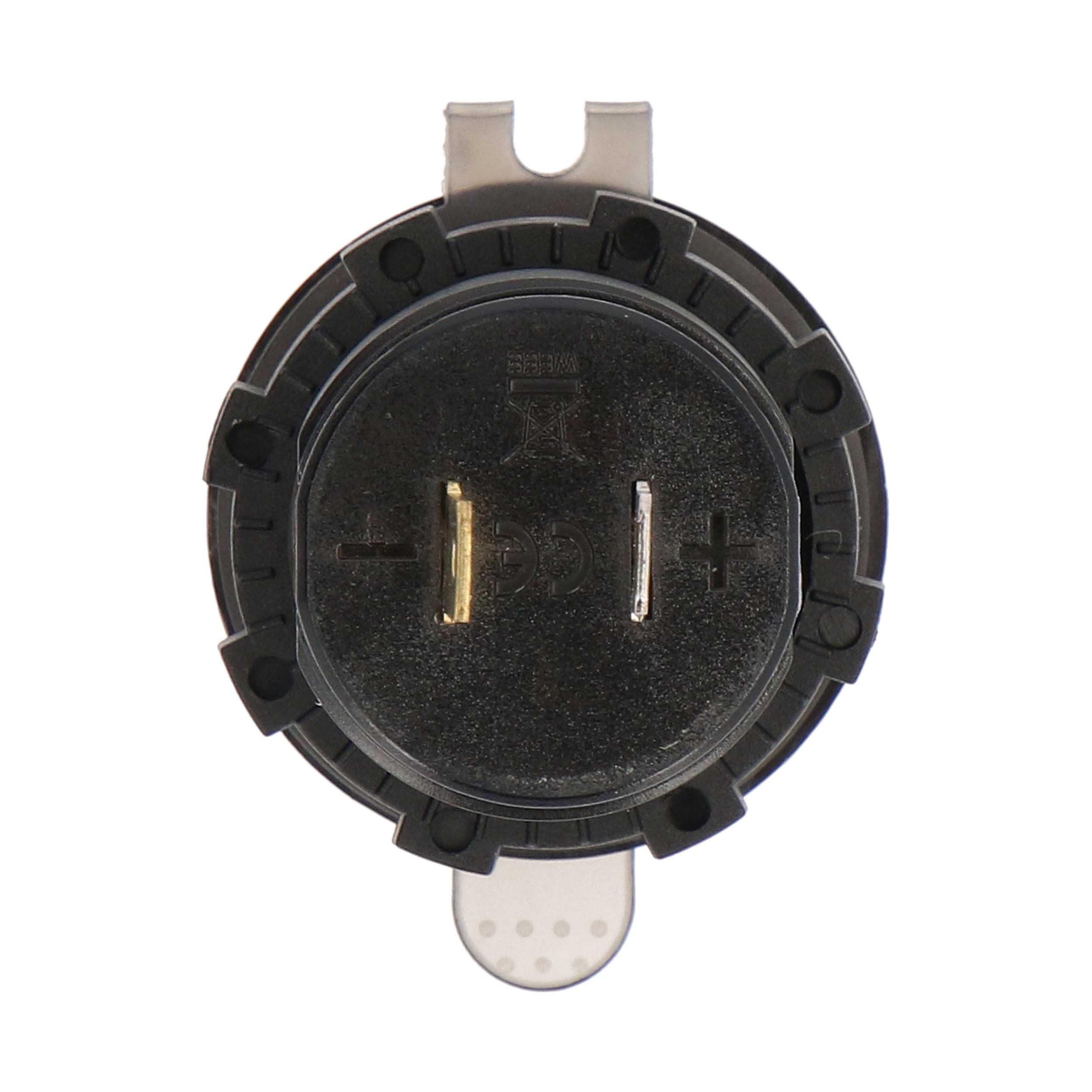 Type C + USB 3.0 4X Charge + Voltmeter Flush Mount - Retail