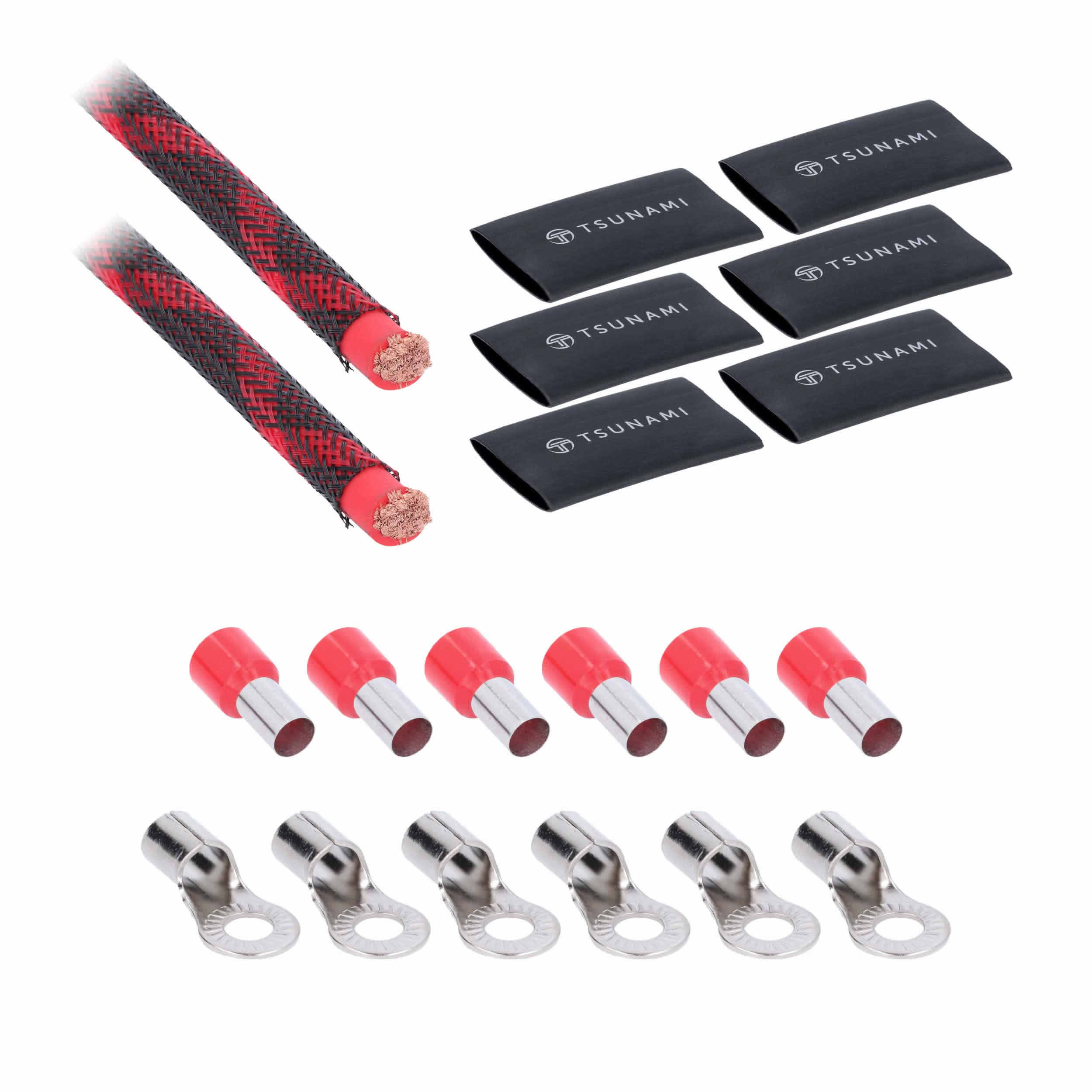 50Ft Spool Red 4ga w/Acc Kit