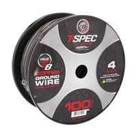 V8GT OFC Power Wire | 4 AWG | 100 ft. | Black
