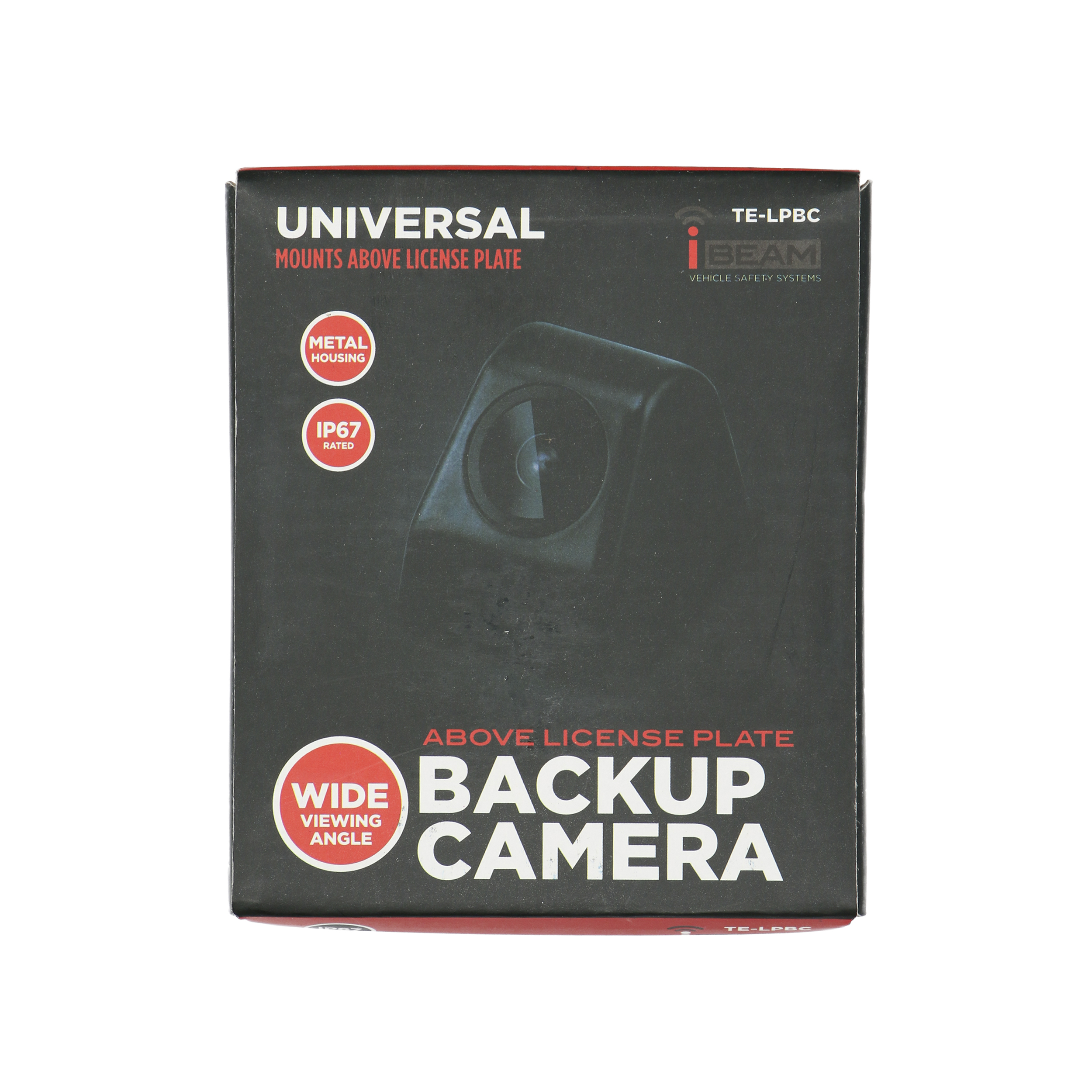 Above License Plate Backup Camera with Black Metal Housing