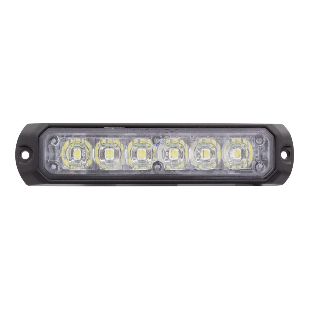 White/Amber Marker Lights - 4.9 Inch, 6 LED