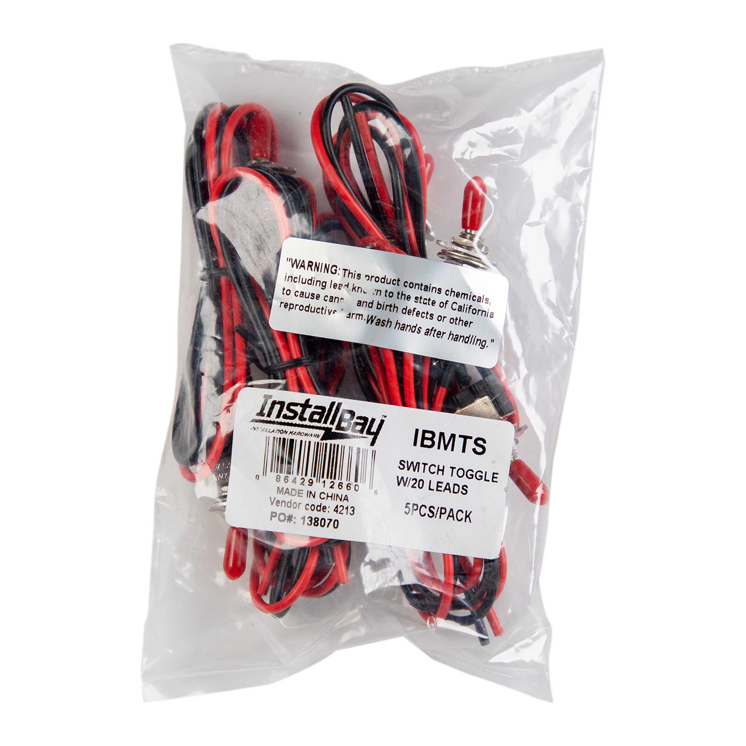 Toggle Switch Mini 20 Inch Leads On-Off  Package of 5