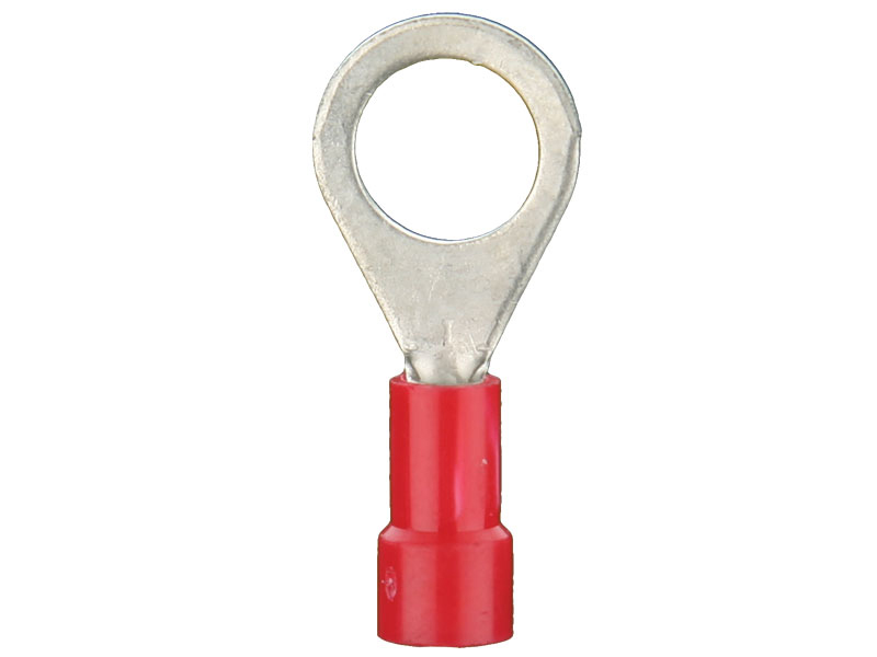 Red Vinyl Ring Terminal 22-18 Gauge 3/8 inch Package of 100