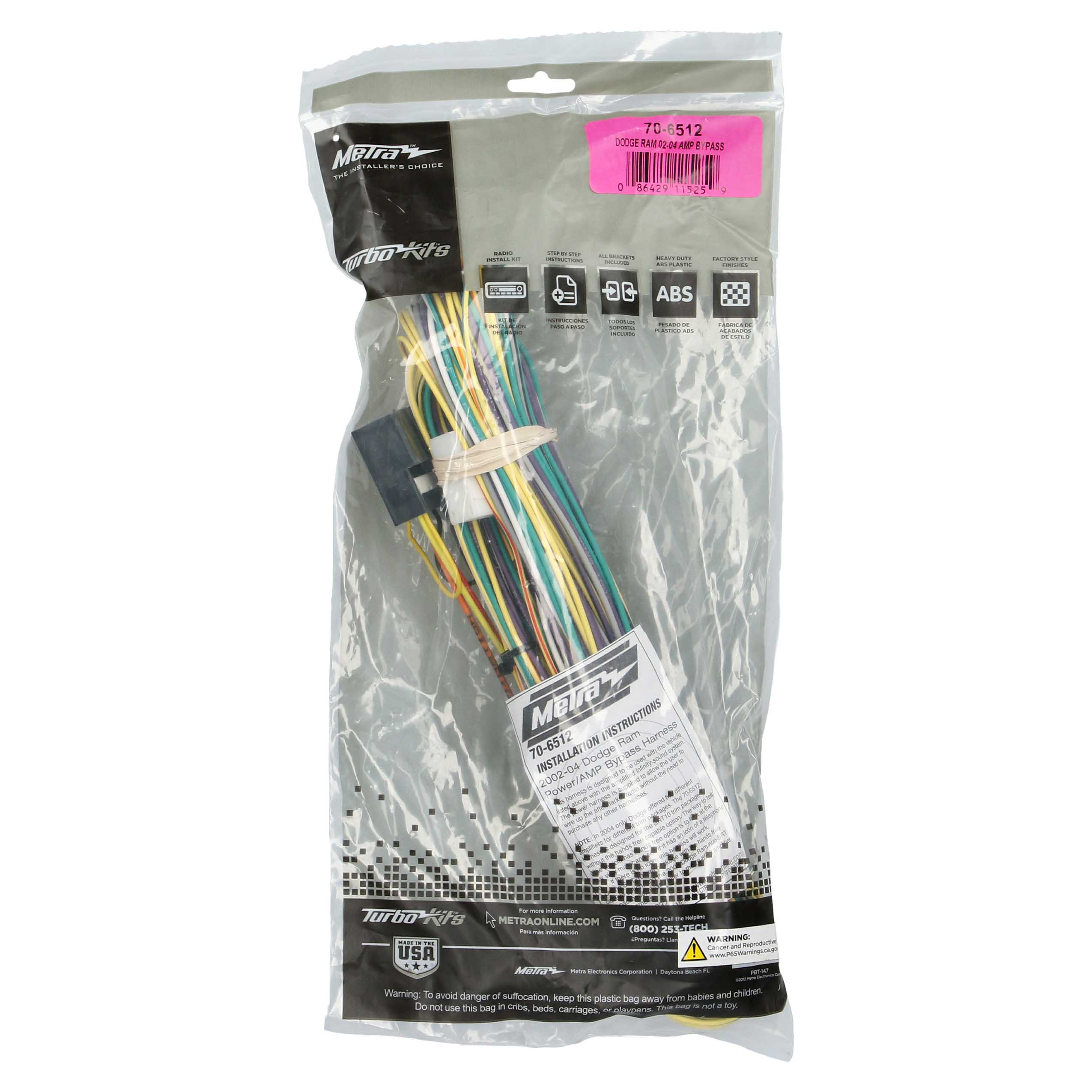 Amp Bypass Harness - Fits Dodge Ram 2002-2004