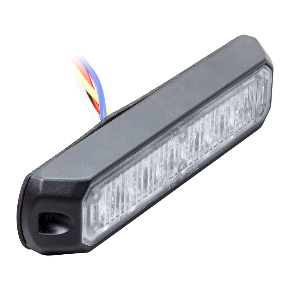 White/Amber Marker Lights - 4.9 Inch, 6 LED