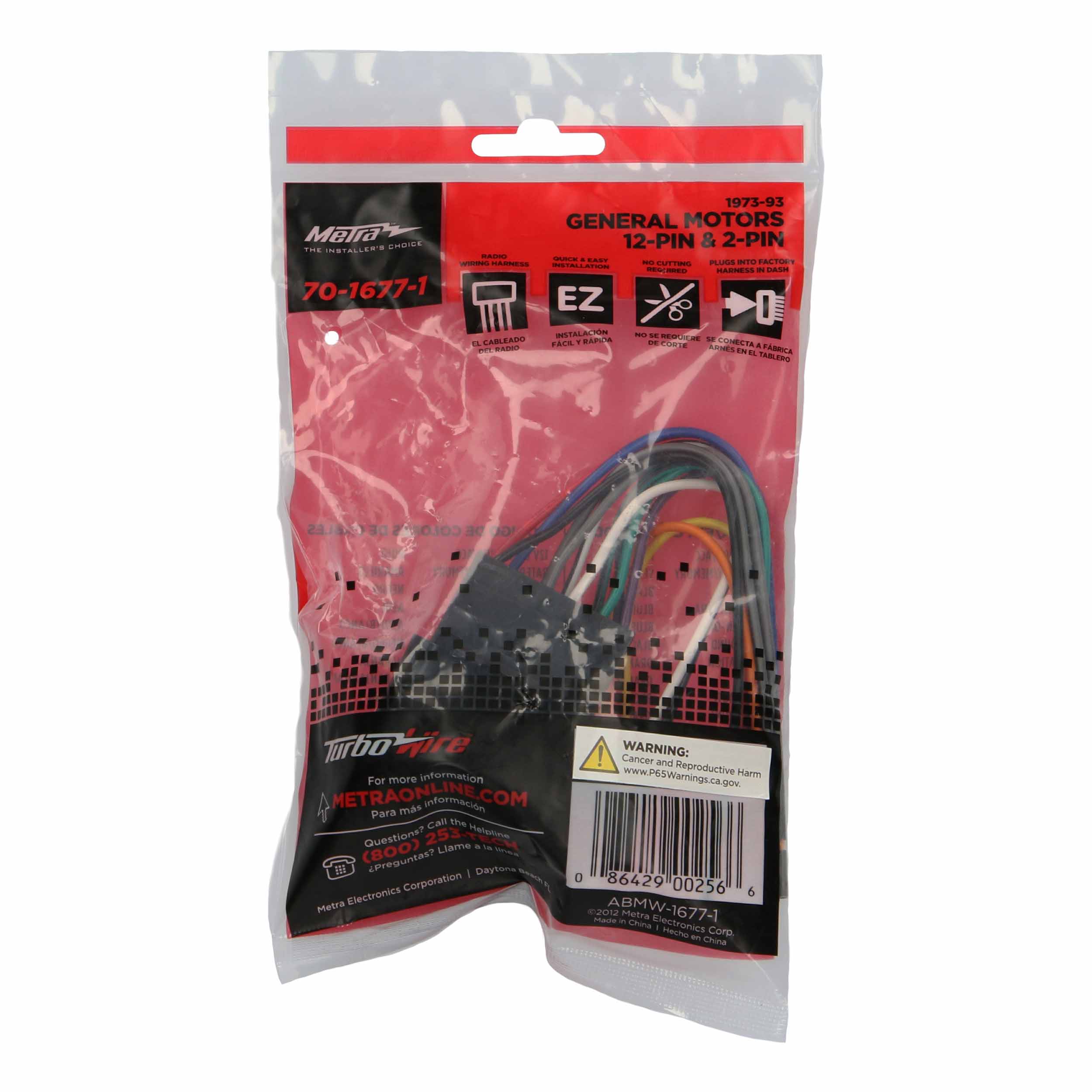 Radio Replacement Harness - Fits GM 1973-1993