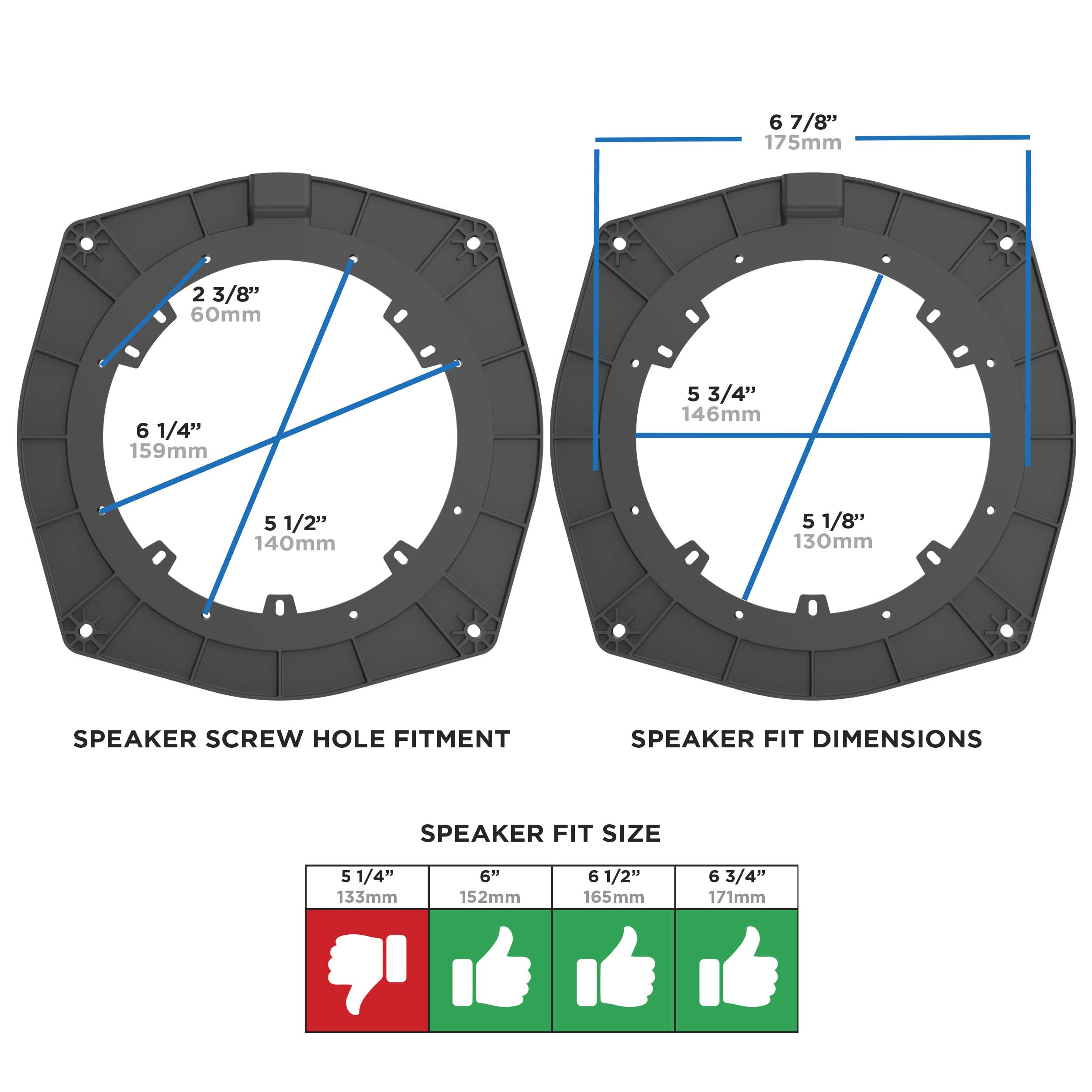 Speaker Adapter Plates - Fits Land Rover 2015-2024