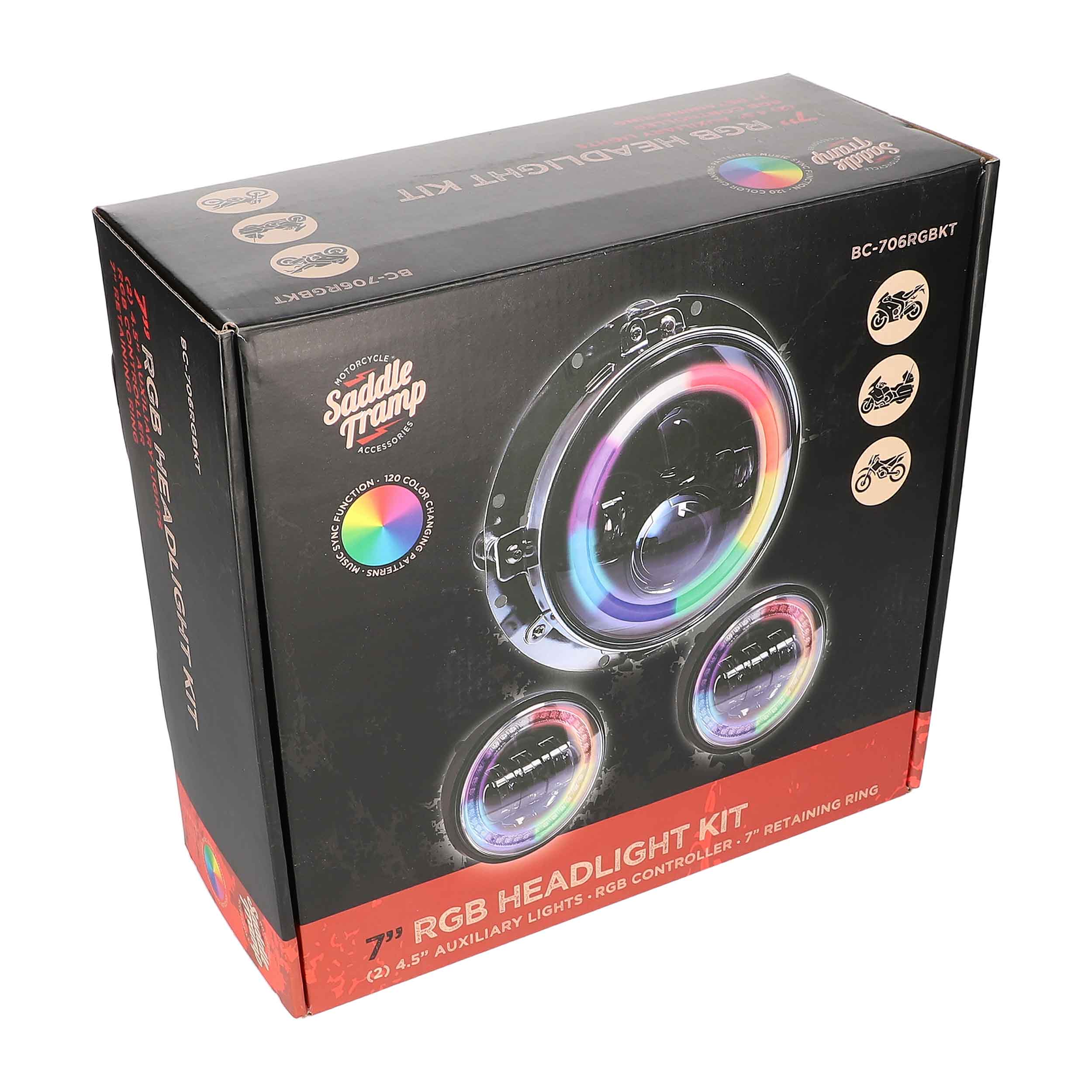 Round Motorcycle Headlight - 7 Inch/4.5 Inch