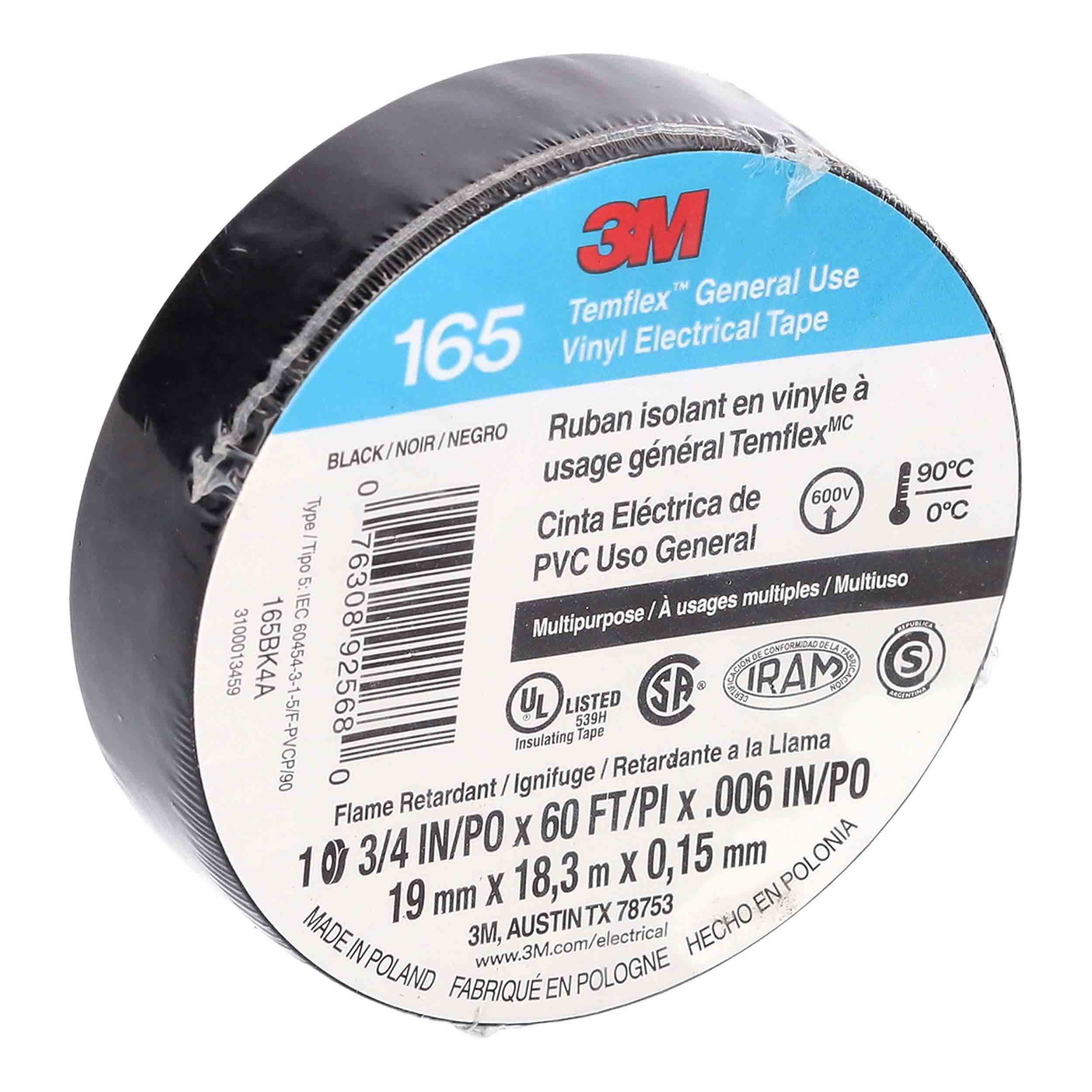 SINGLE ROLL 3M TAPE 165 3M - 3/4 INCH X 60 FT .006 IN/PO