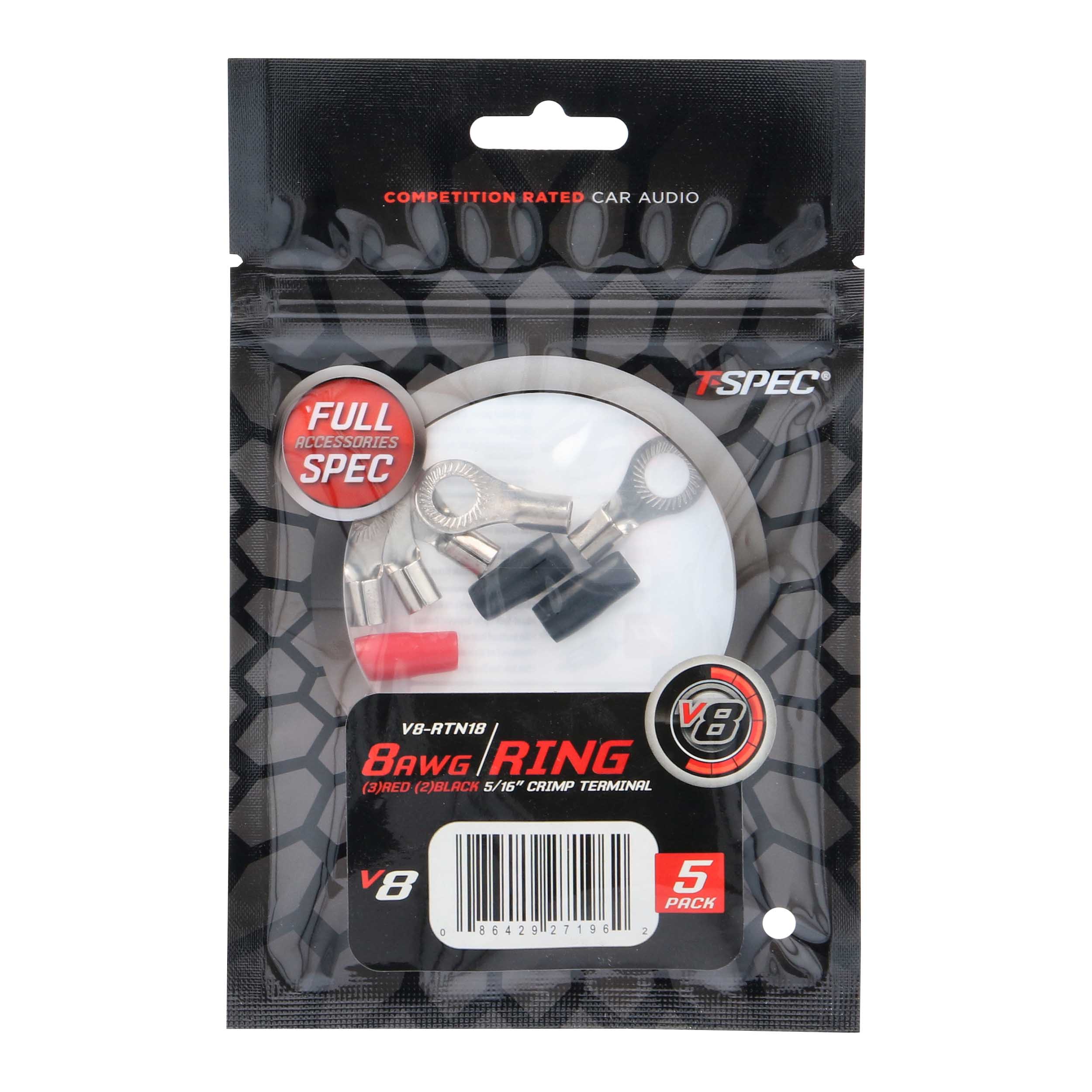 V8 Ring Terminal | 8 AWG | 5/16 in. | 5 Pack