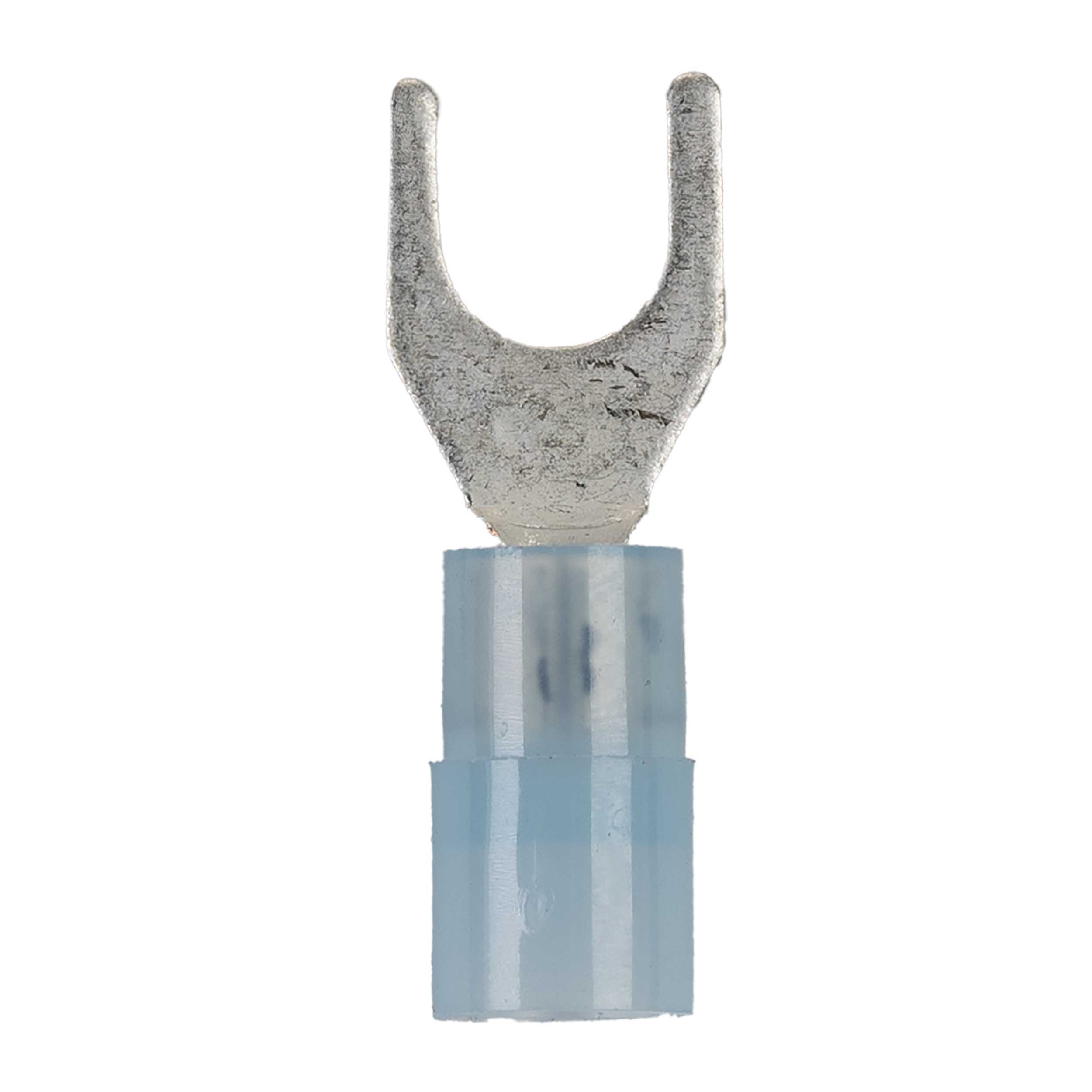 Blue Nylon Spade Terminals 16-14 Gauge #10 - Package of 100