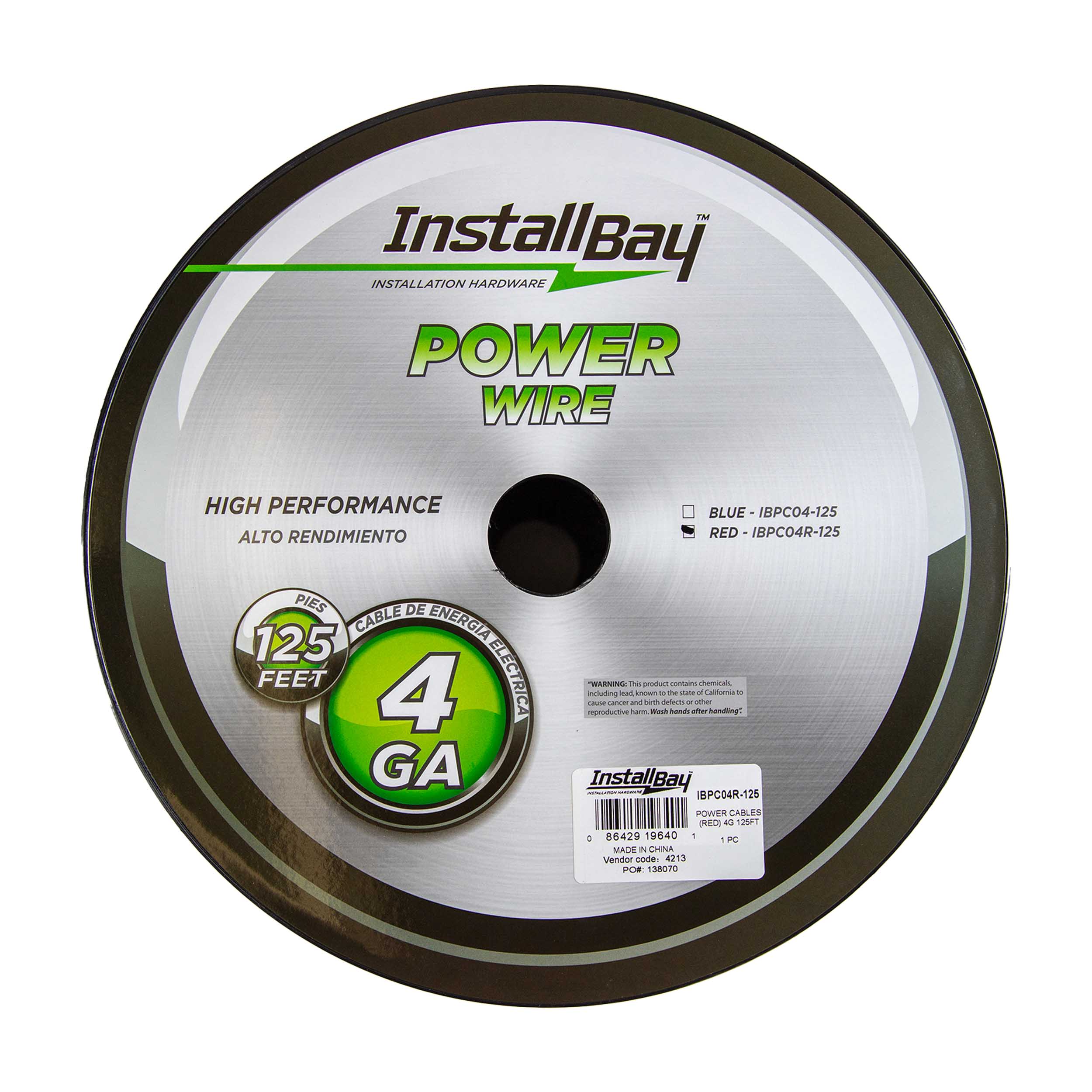 CCA Value Line 4 Gauge Power Cable Red - 125 Foot Coil