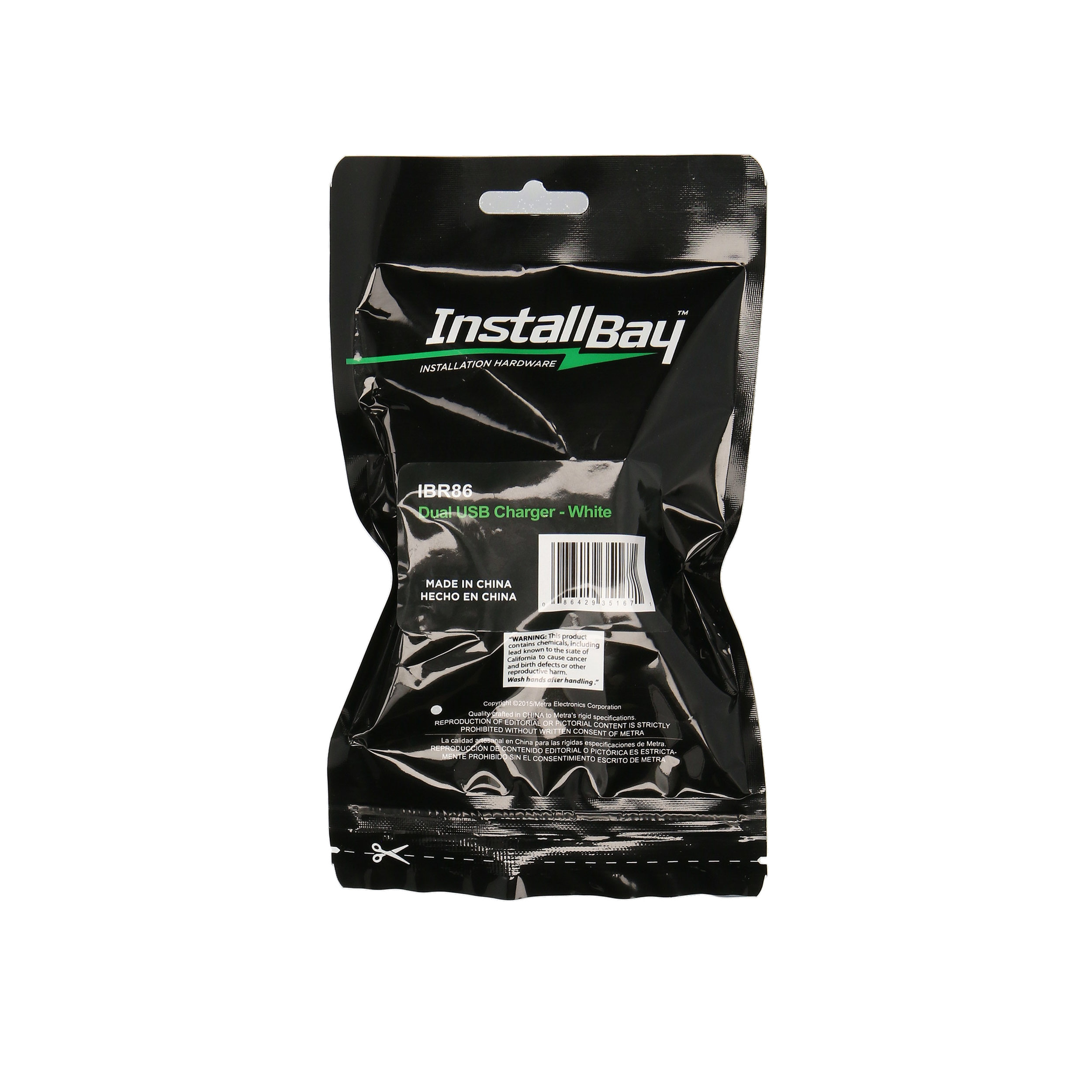 Dual USB Charger 4.2 Amp Flush Mount - White - Retail Pack