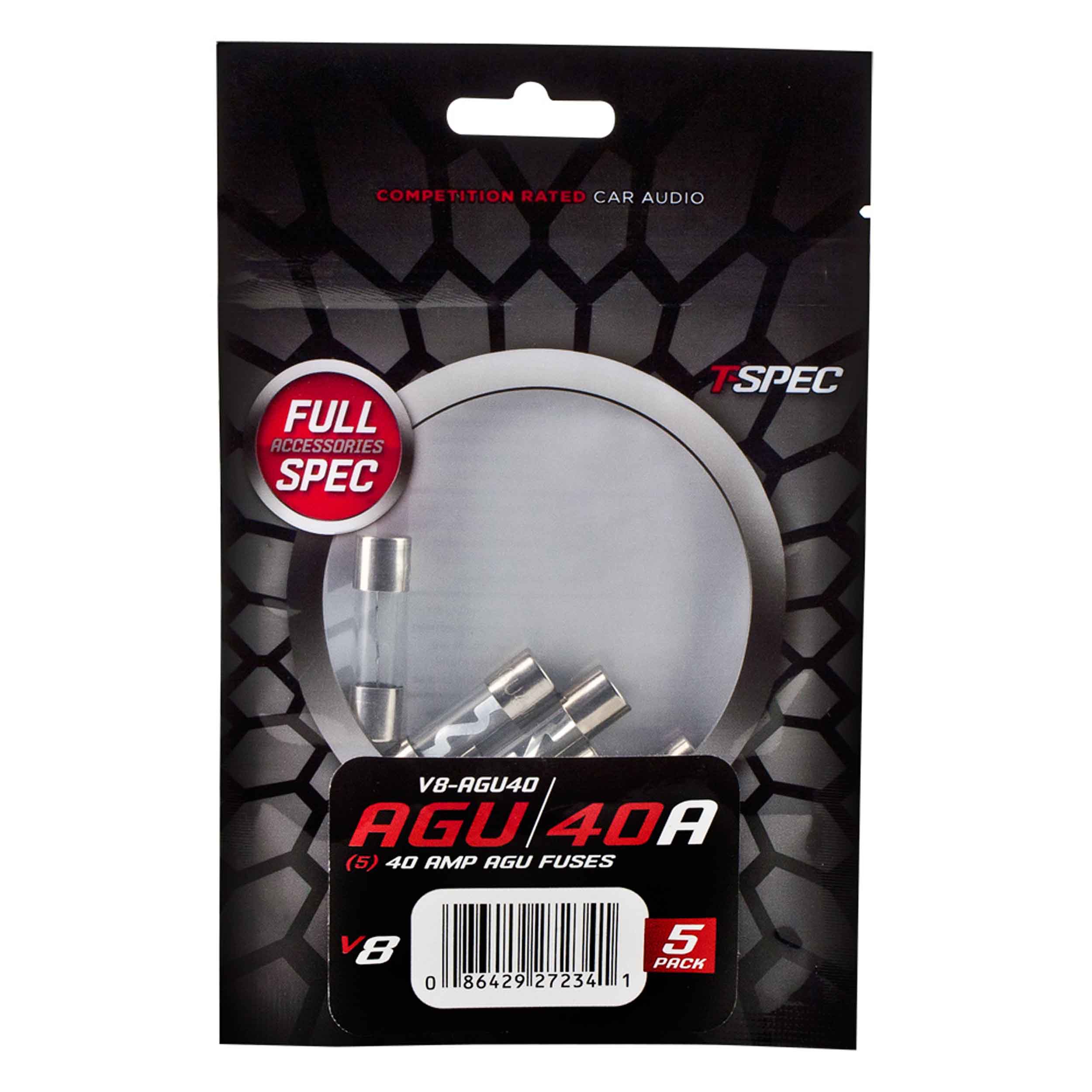 AGU FUSES v8 SERIES NICKEL PLATED-5 PACK